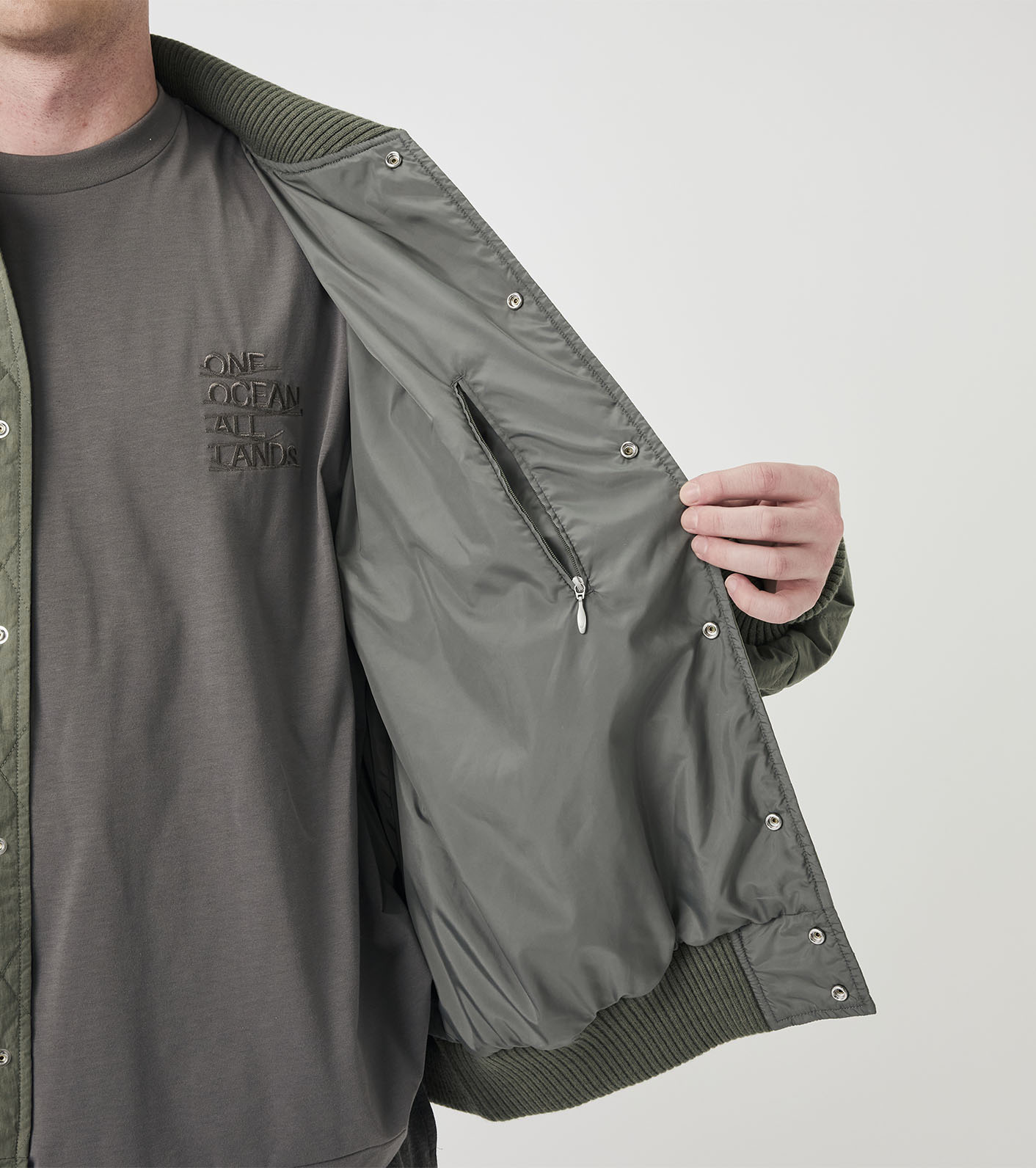 OOAL Quilting Varsity Jacket