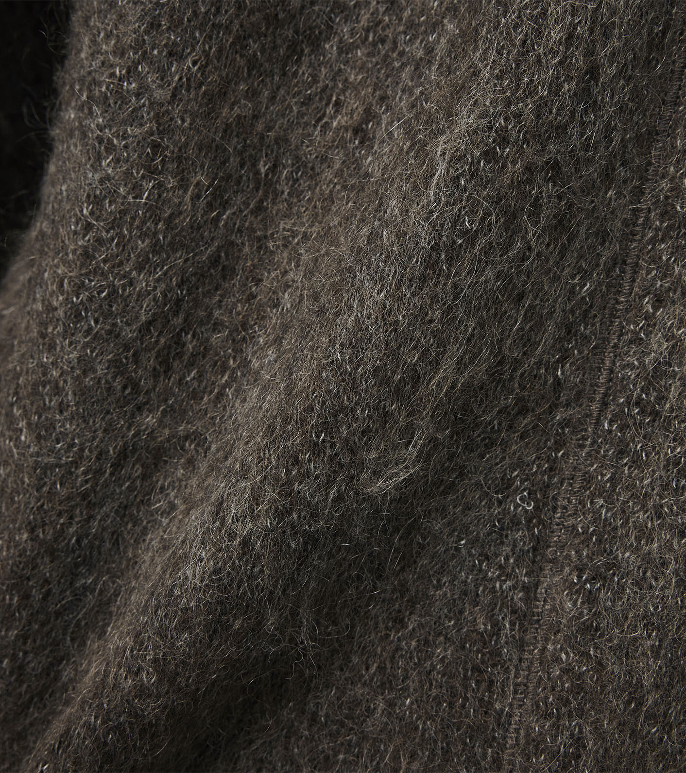 OOAL Zip Up Mohair Jacket
