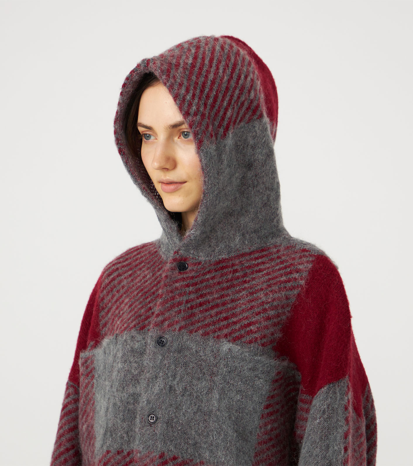 OOAL Mohair Hooded Jacket