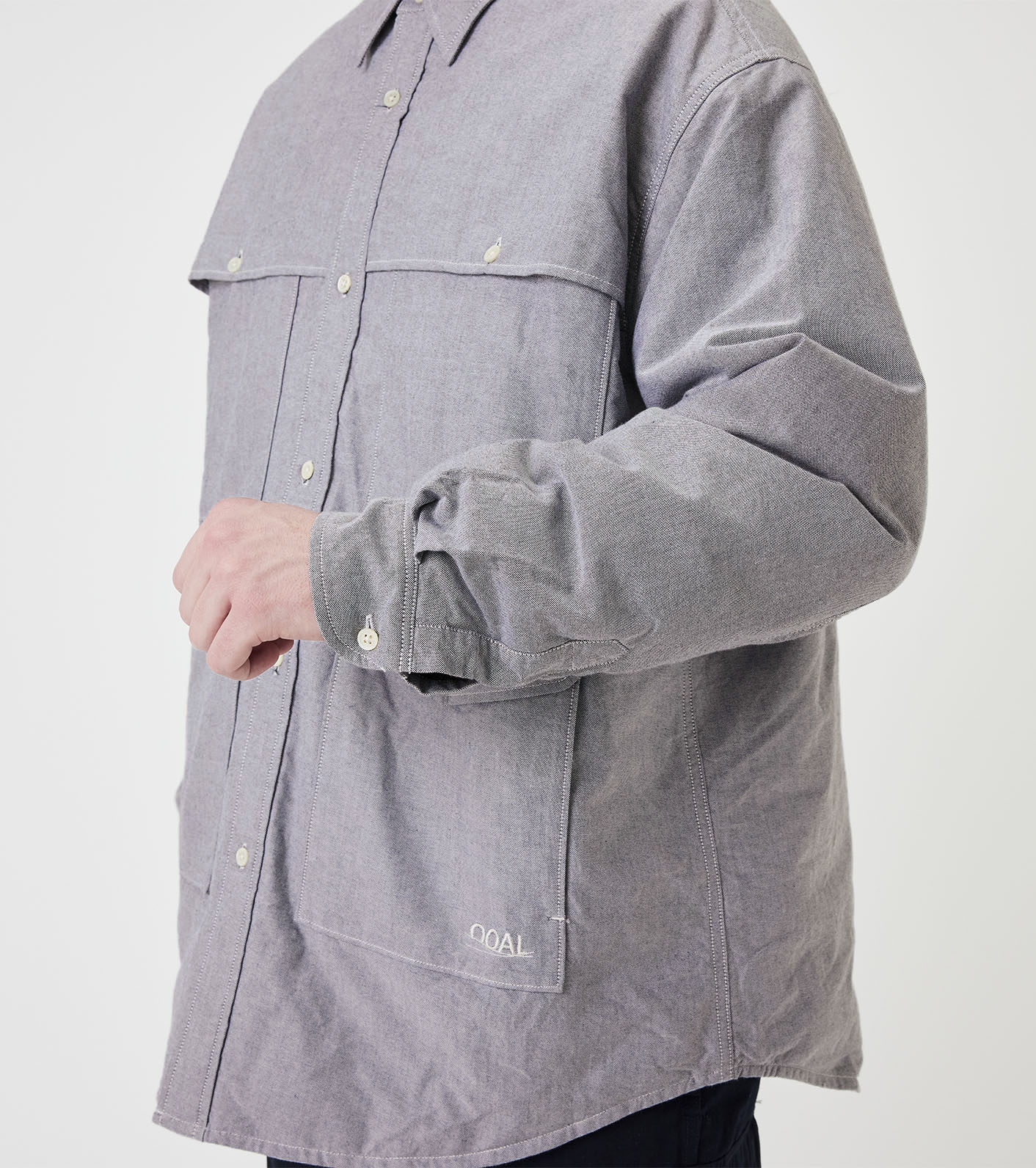 OOAL Cotton Oxford Cruiser Shirt Jacket