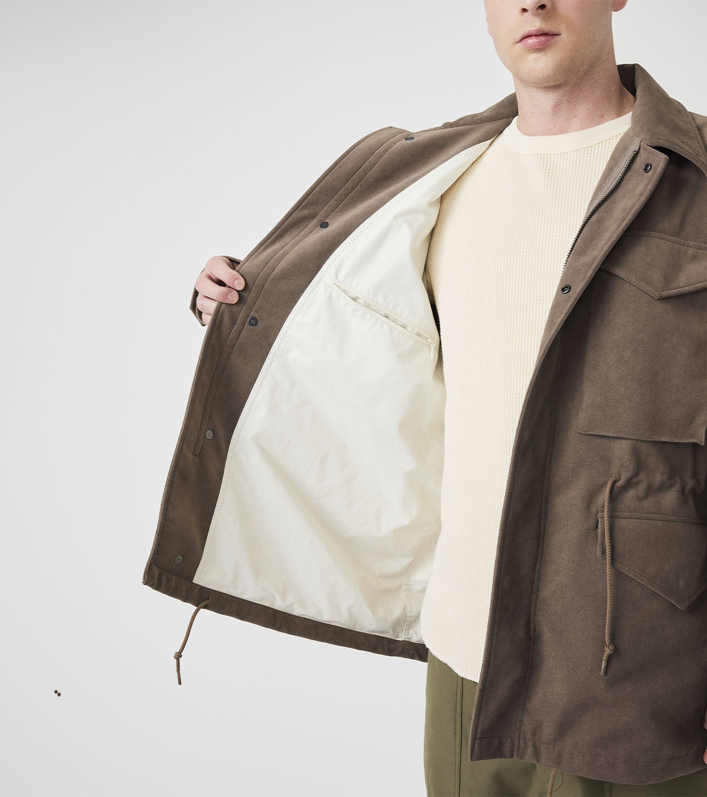 Synthetic Leather Field Jacket