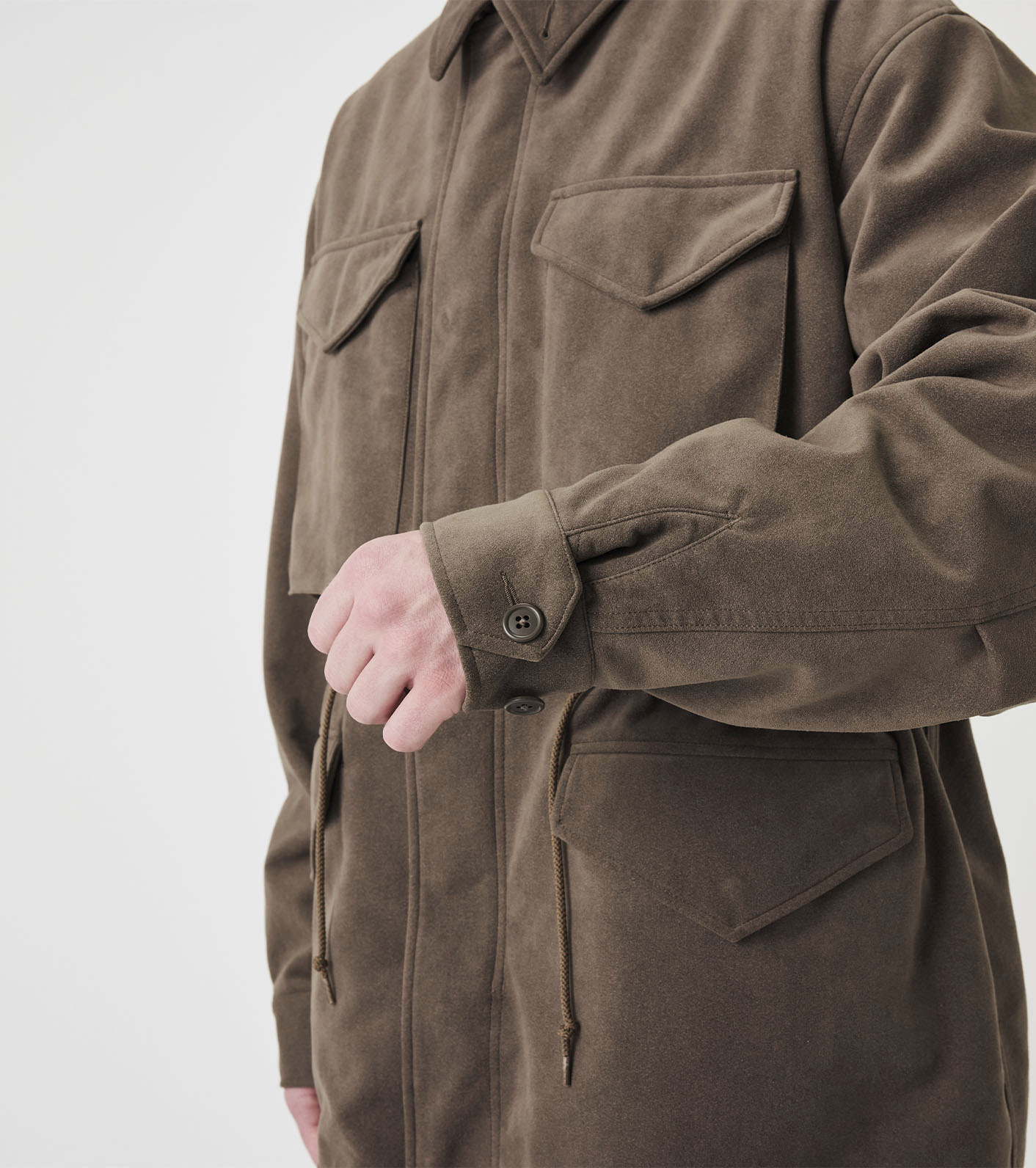 Synthetic Leather Field Jacket