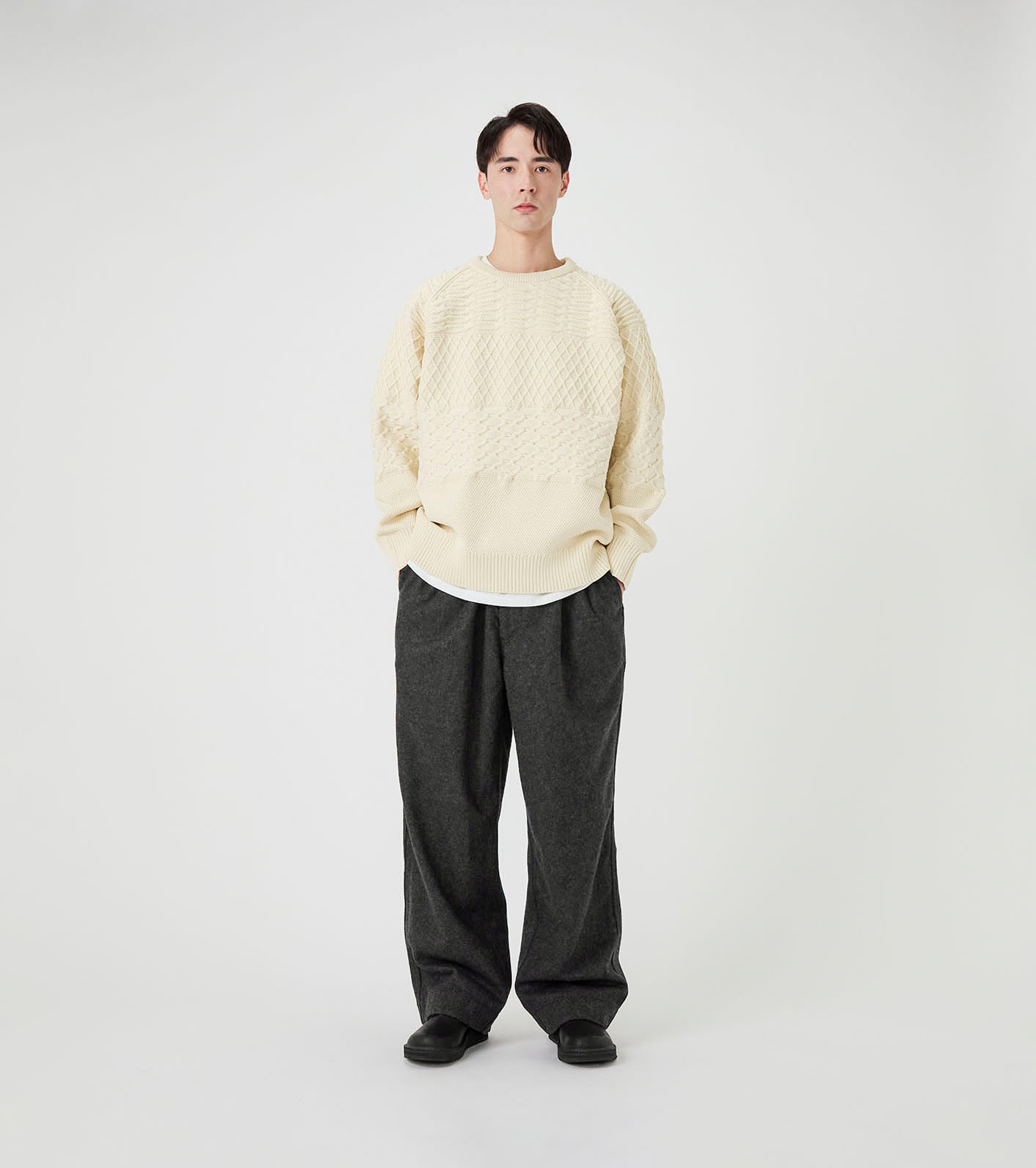 Wool Nylon Melton Pants