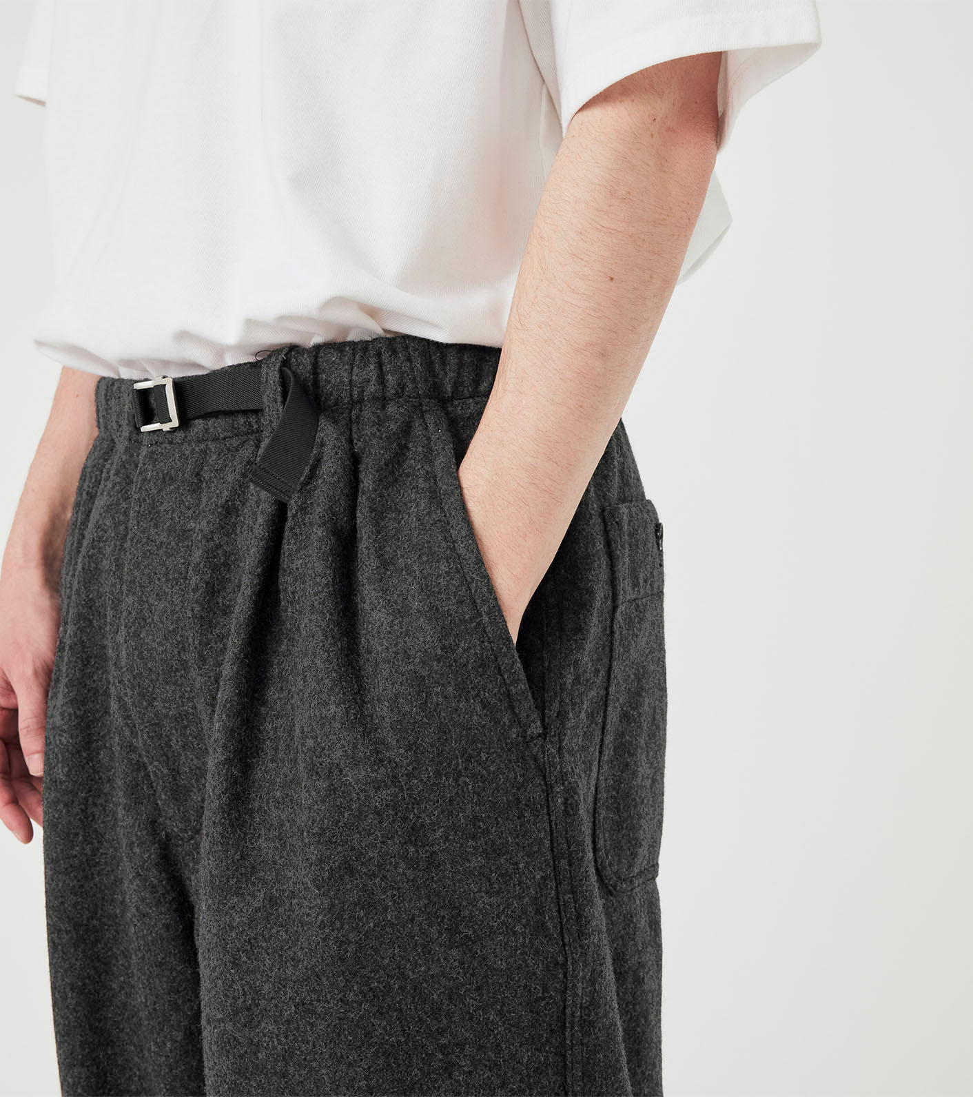 Wool Nylon Melton Pants