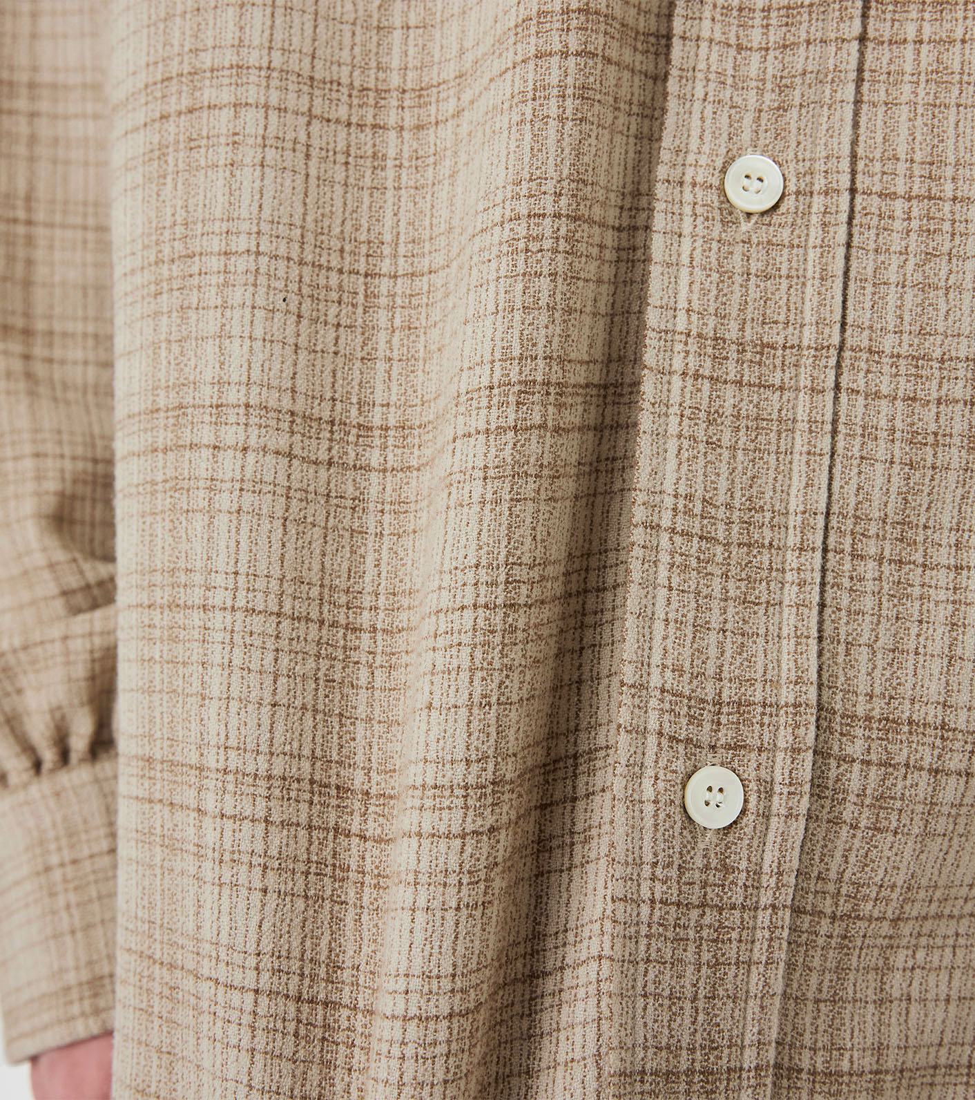 Regular Collar Wool Plaid Shirt