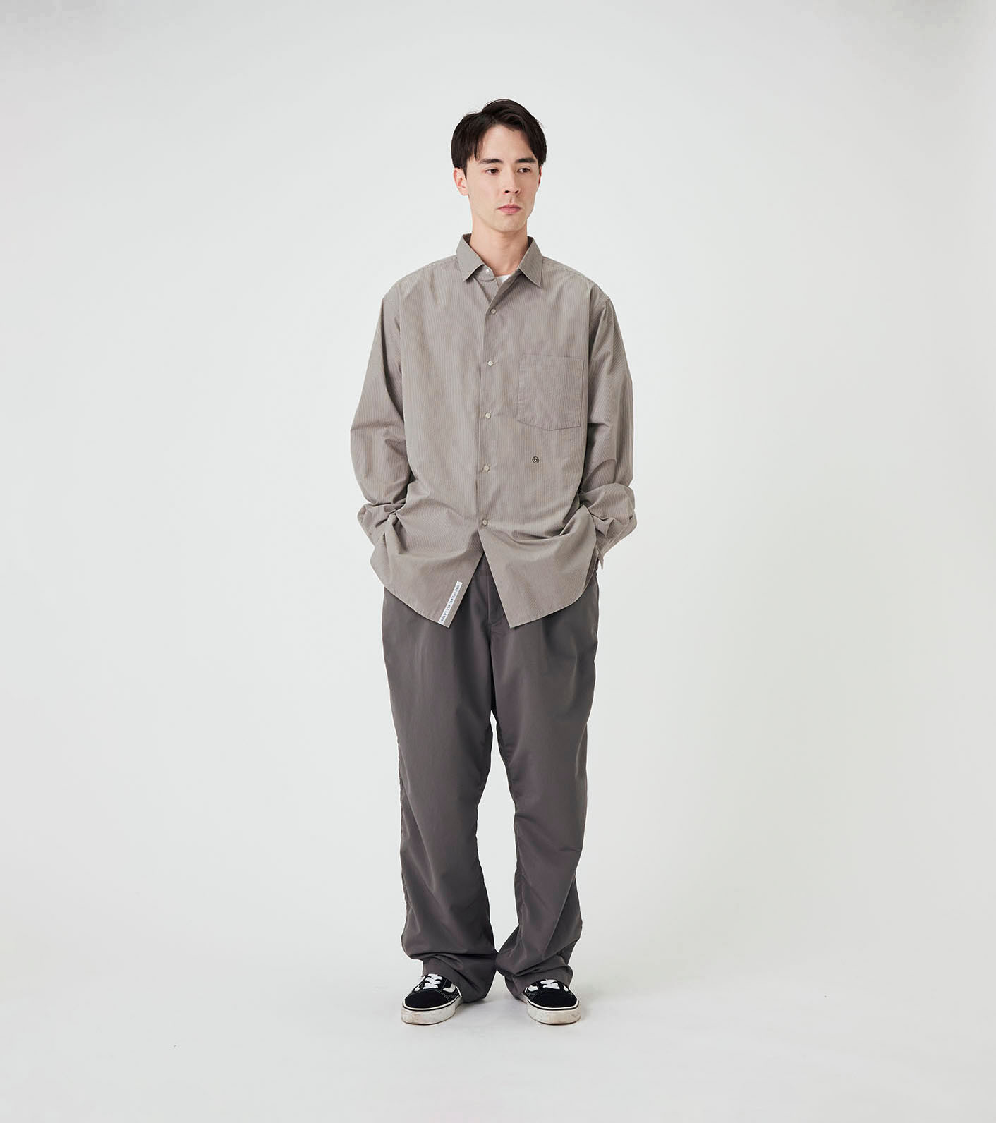 Regular Collar Striped Wind Shirt