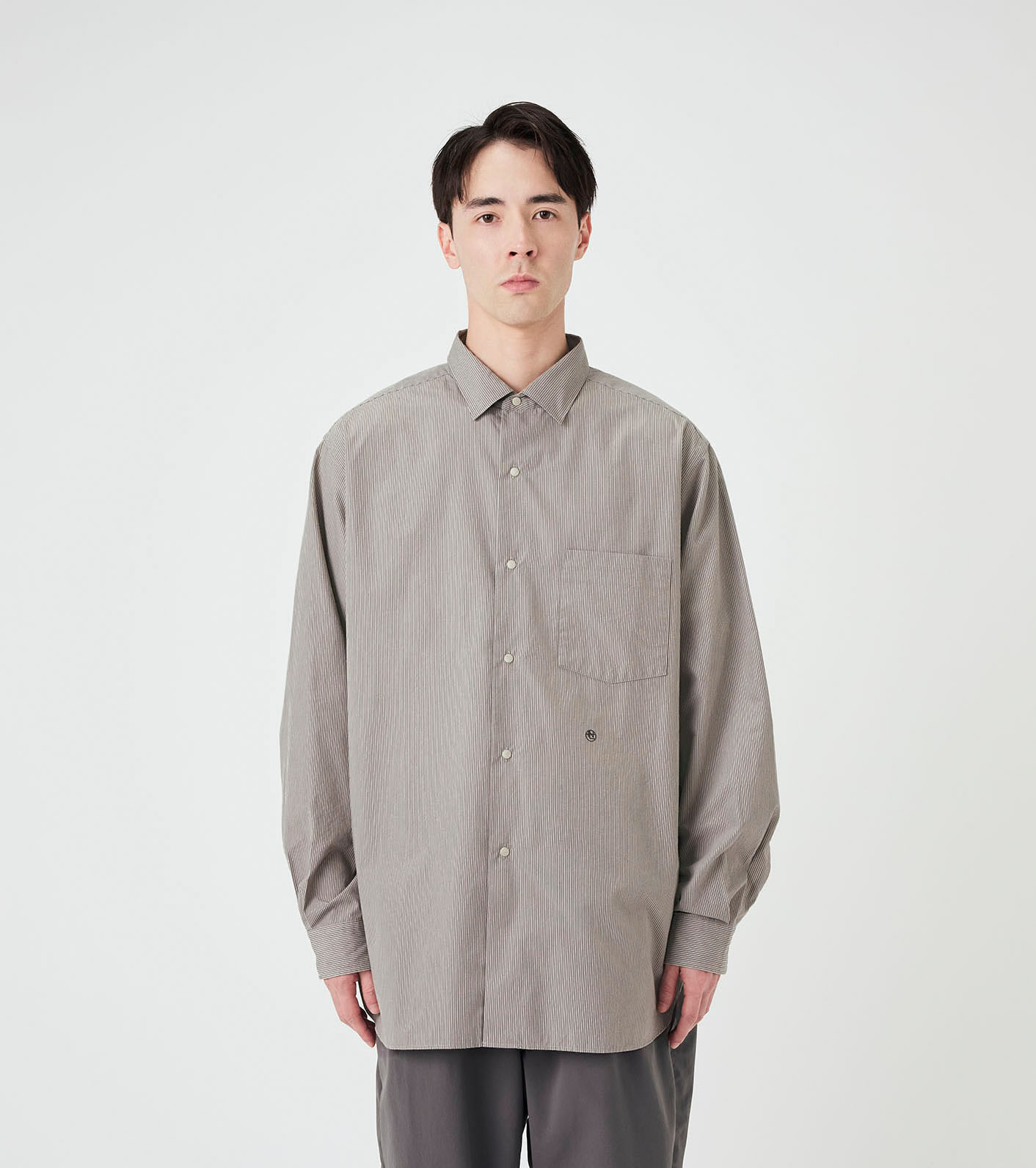 Regular Collar Striped Wind Shirt