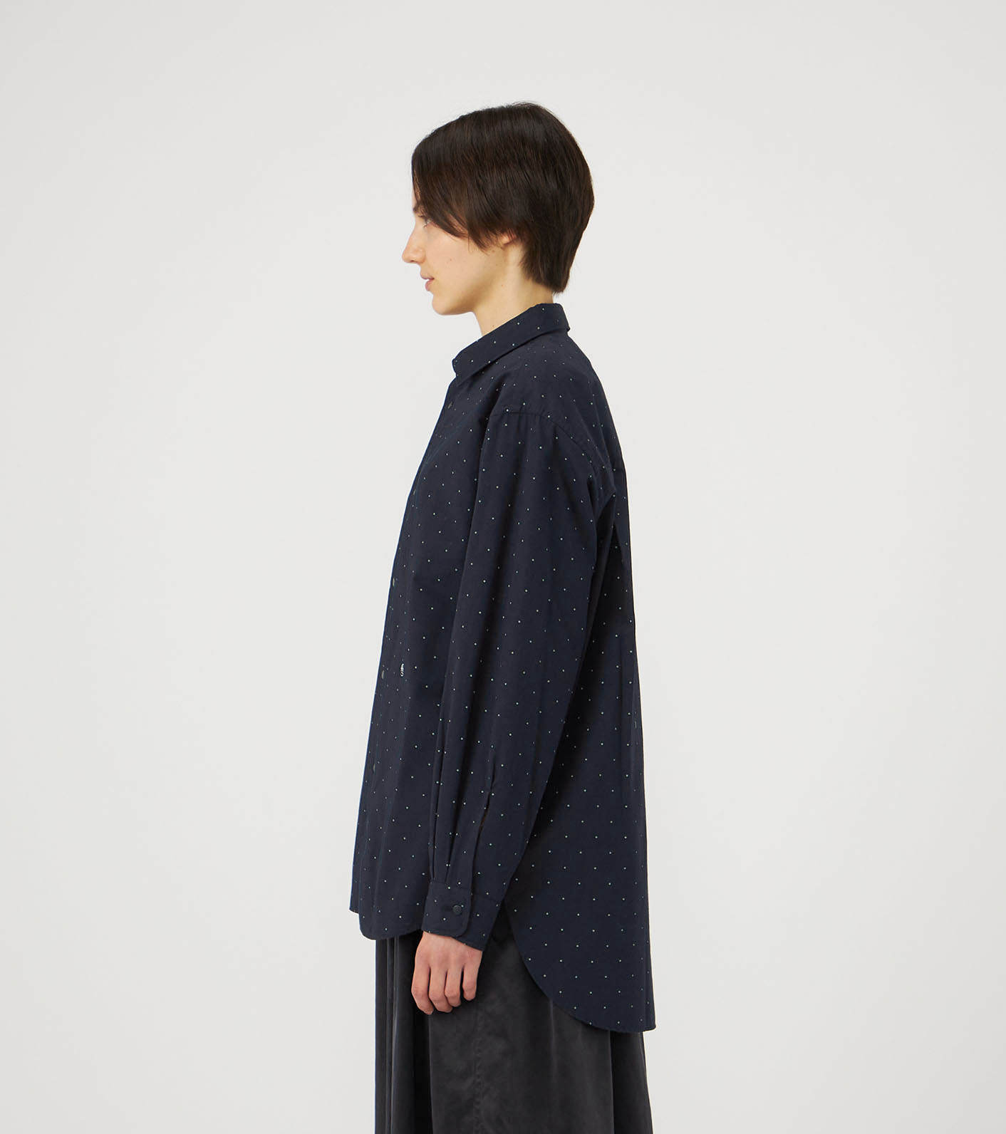 Regular Collar Dot Wind Shirt