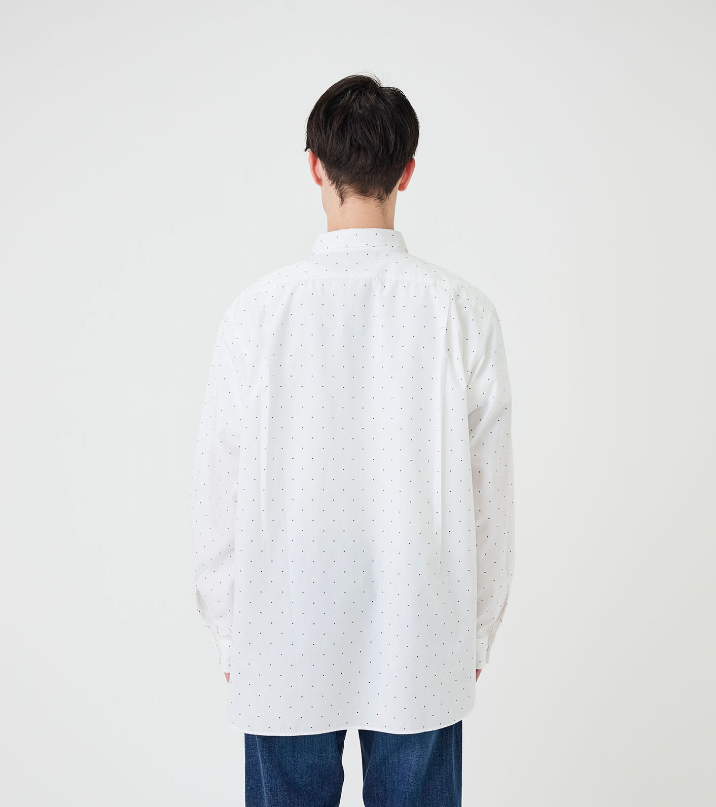 Regular Collar Dot Wind Shirt