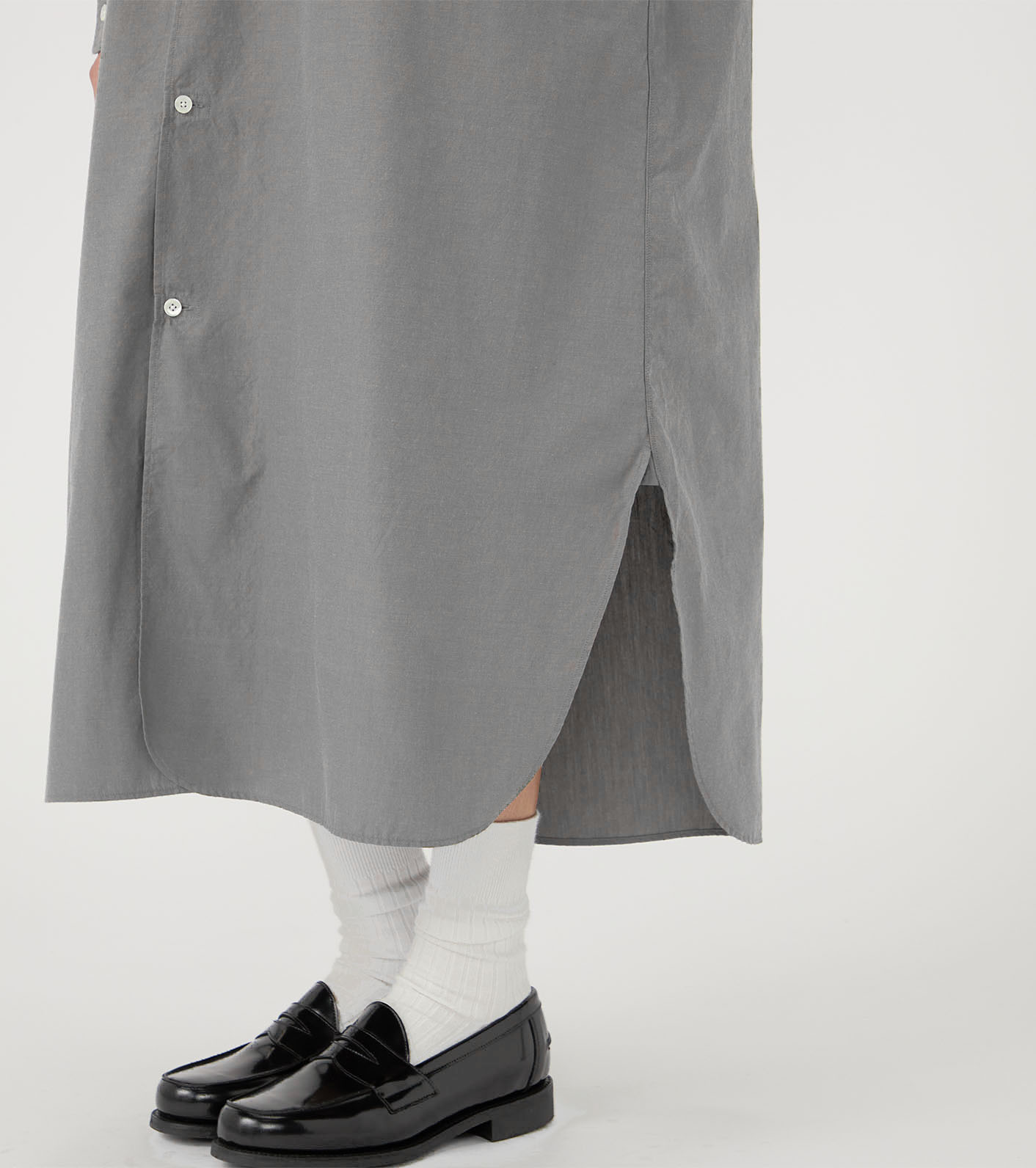 Band Collar Wind Shirt Dress