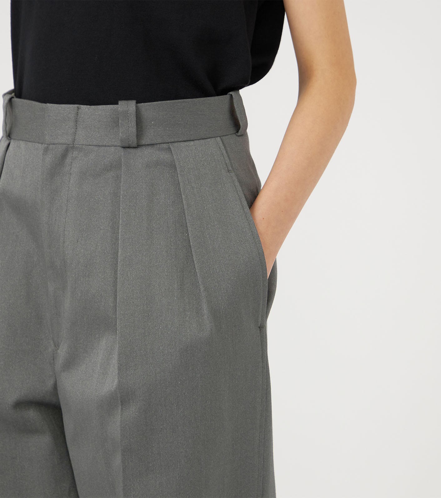 Double Pleated Chino Pants