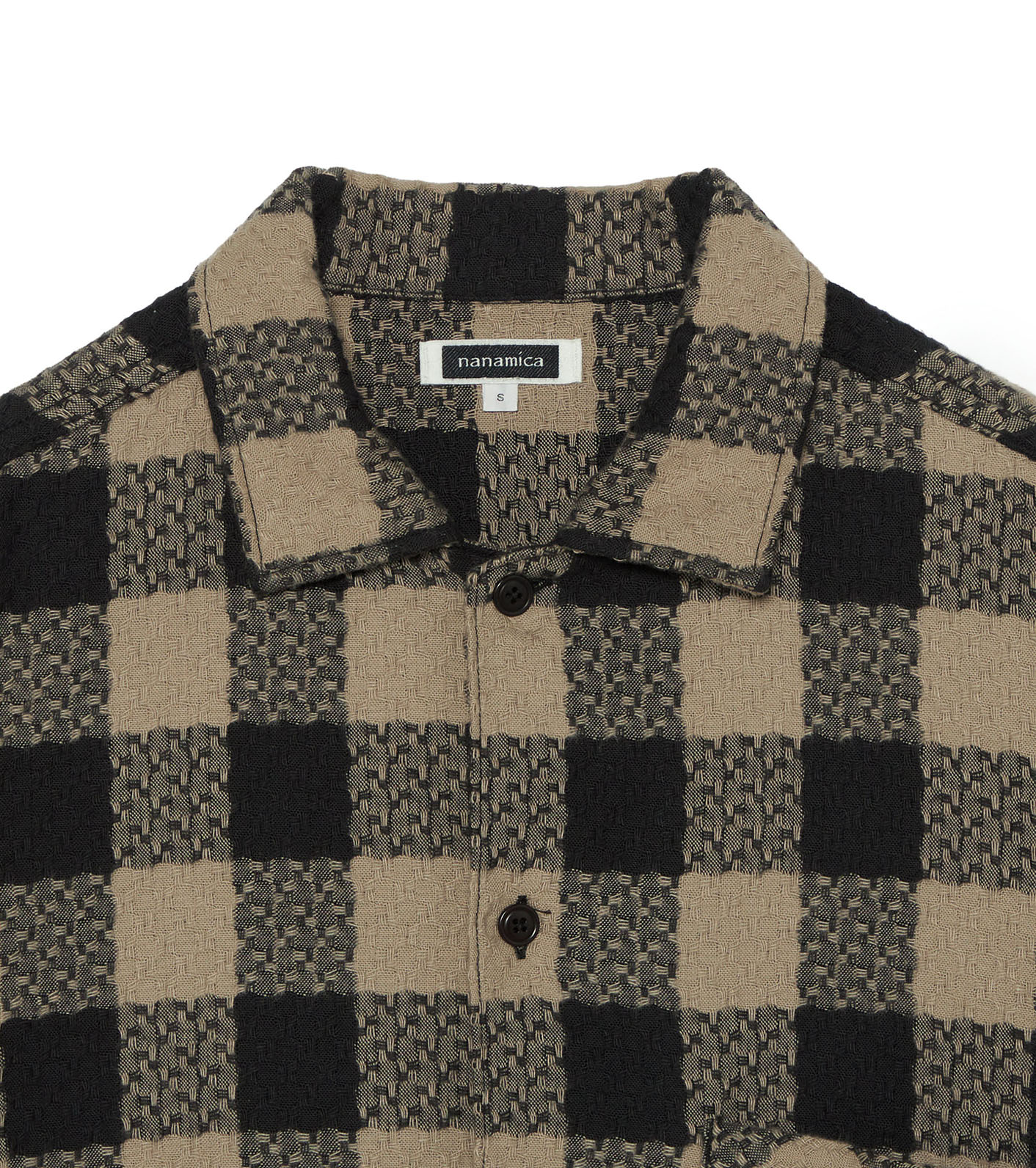 OOAL Block Check Jacquard Shirt