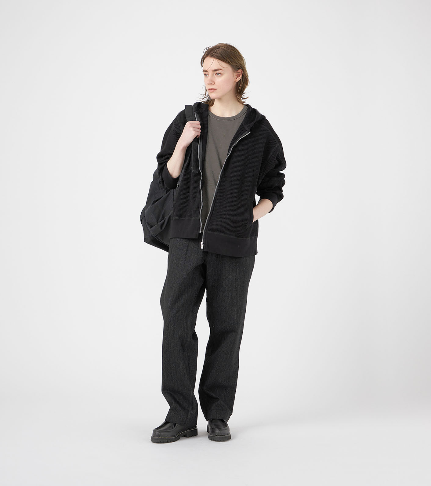 Zip Up Thermal Hoodie