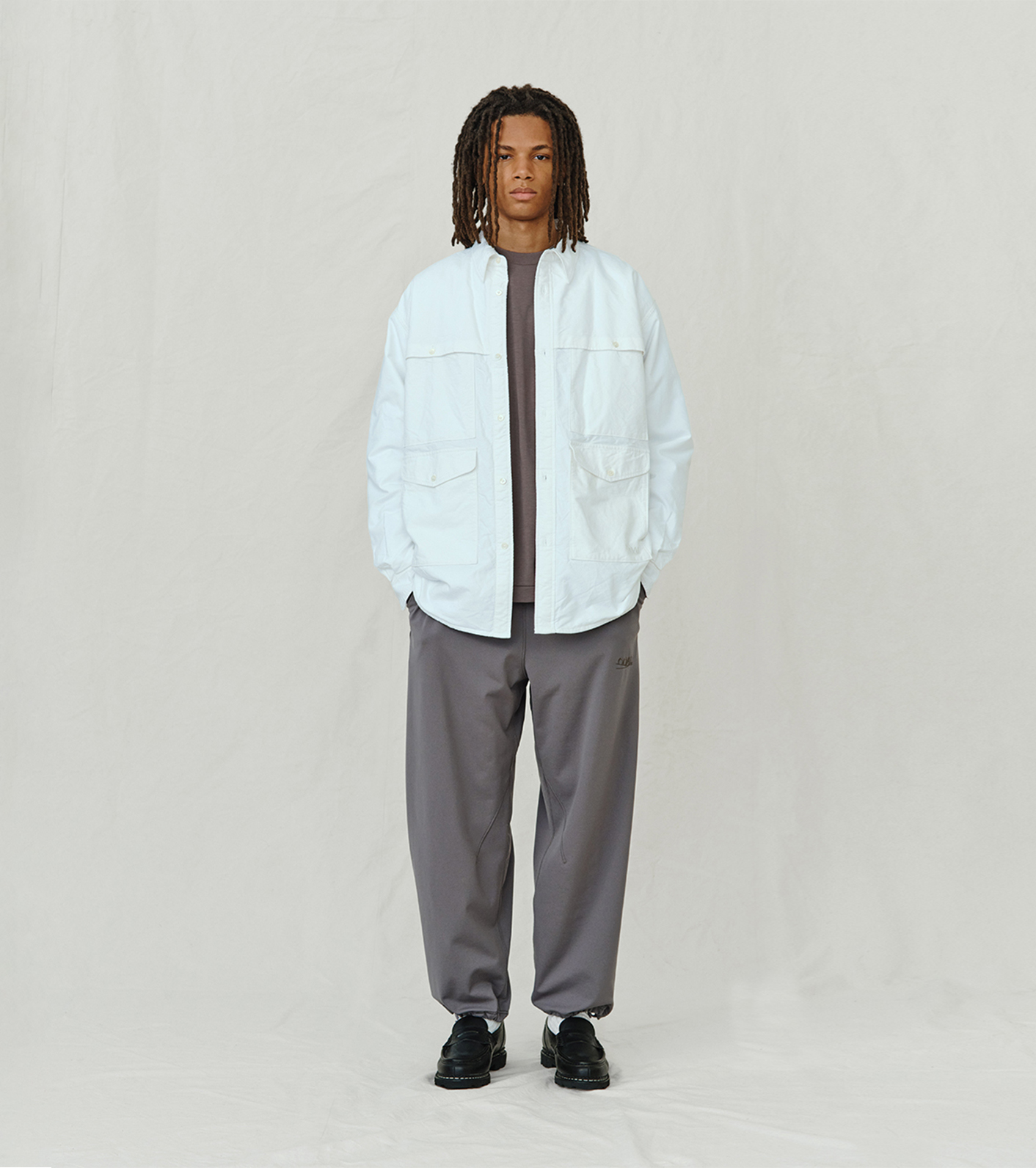OOAL Cotton Oxford Cruiser Shirt Jacket