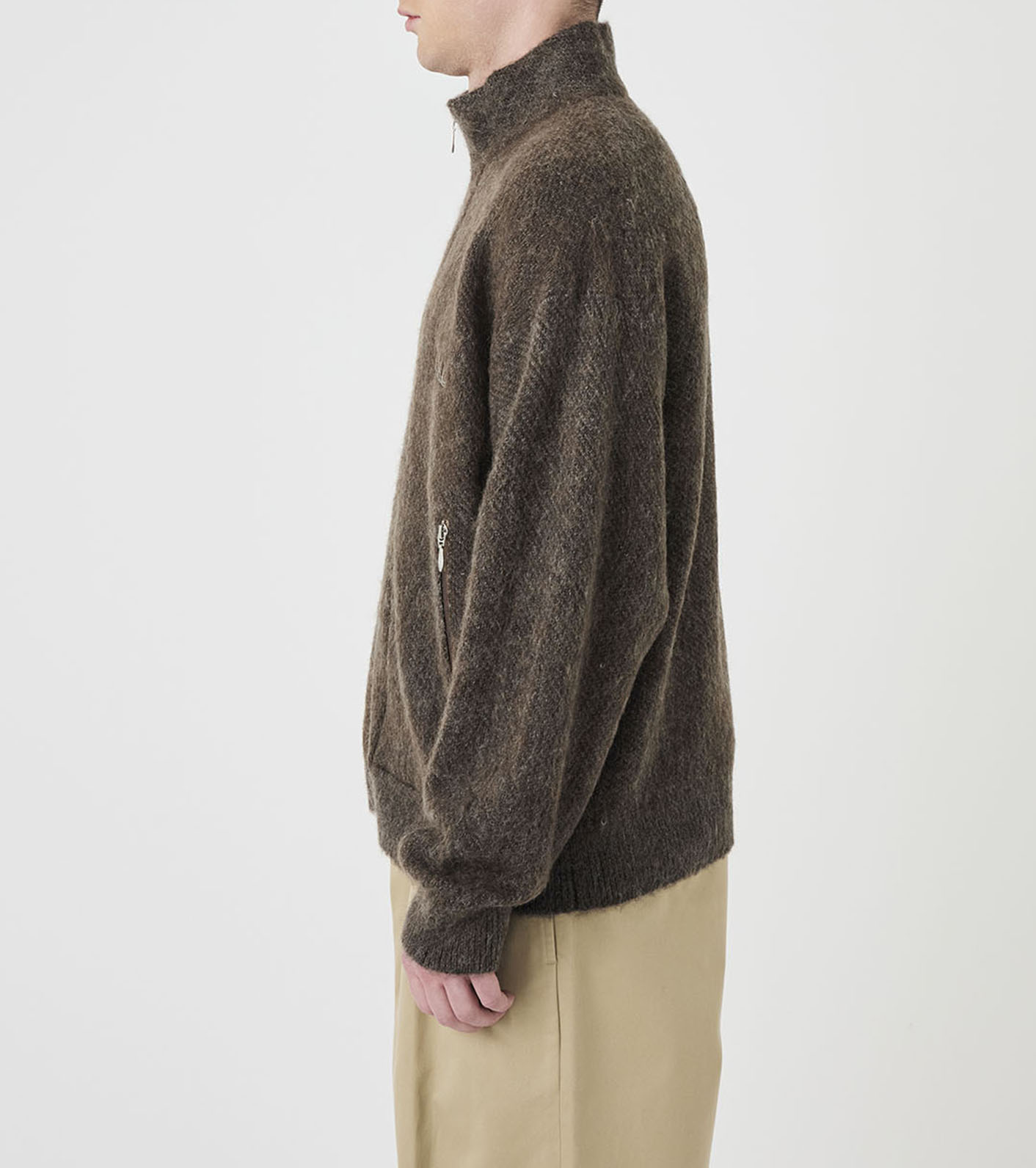 OOAL Zip Up Mohair Jacket