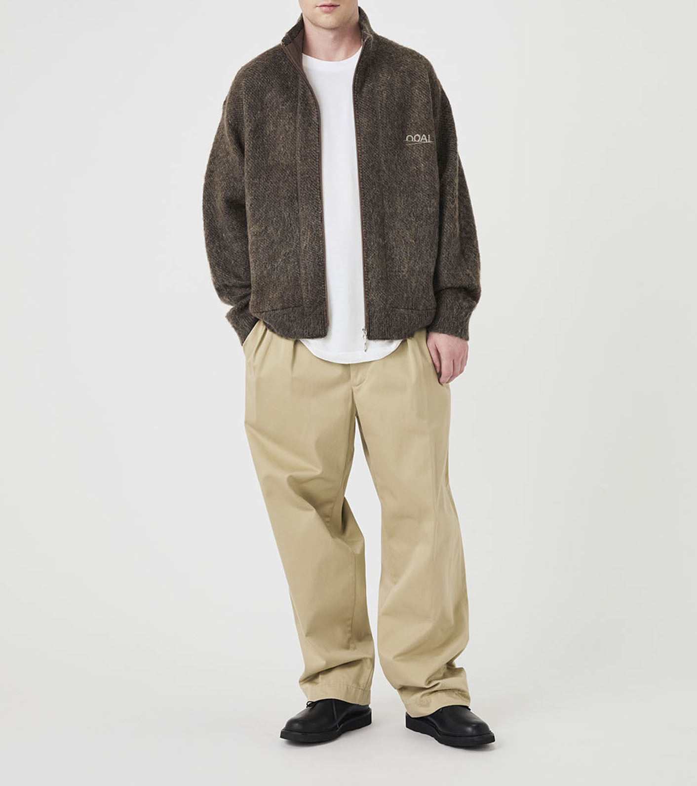 OOAL Zip Up Mohair Jacket