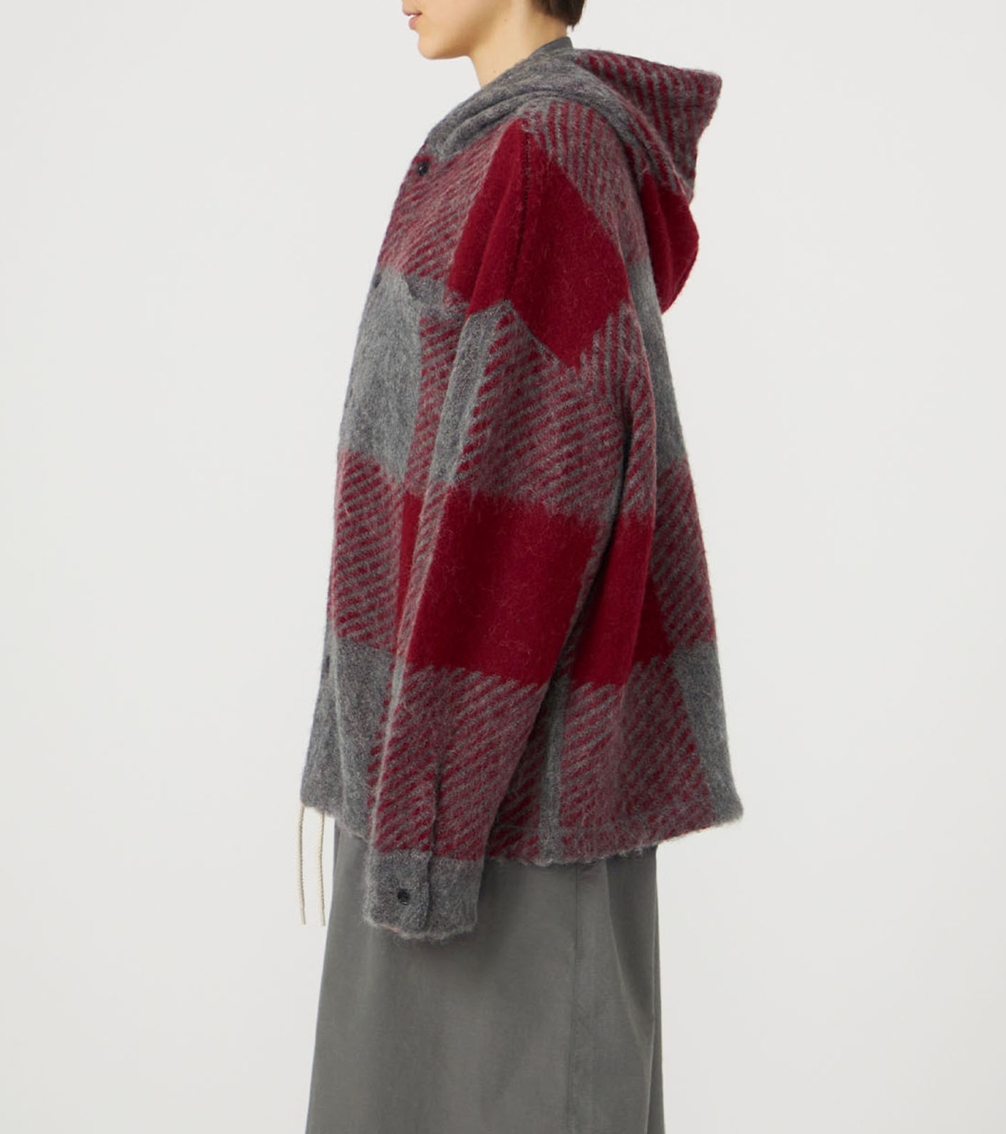 OOAL Mohair Hooded Jacket