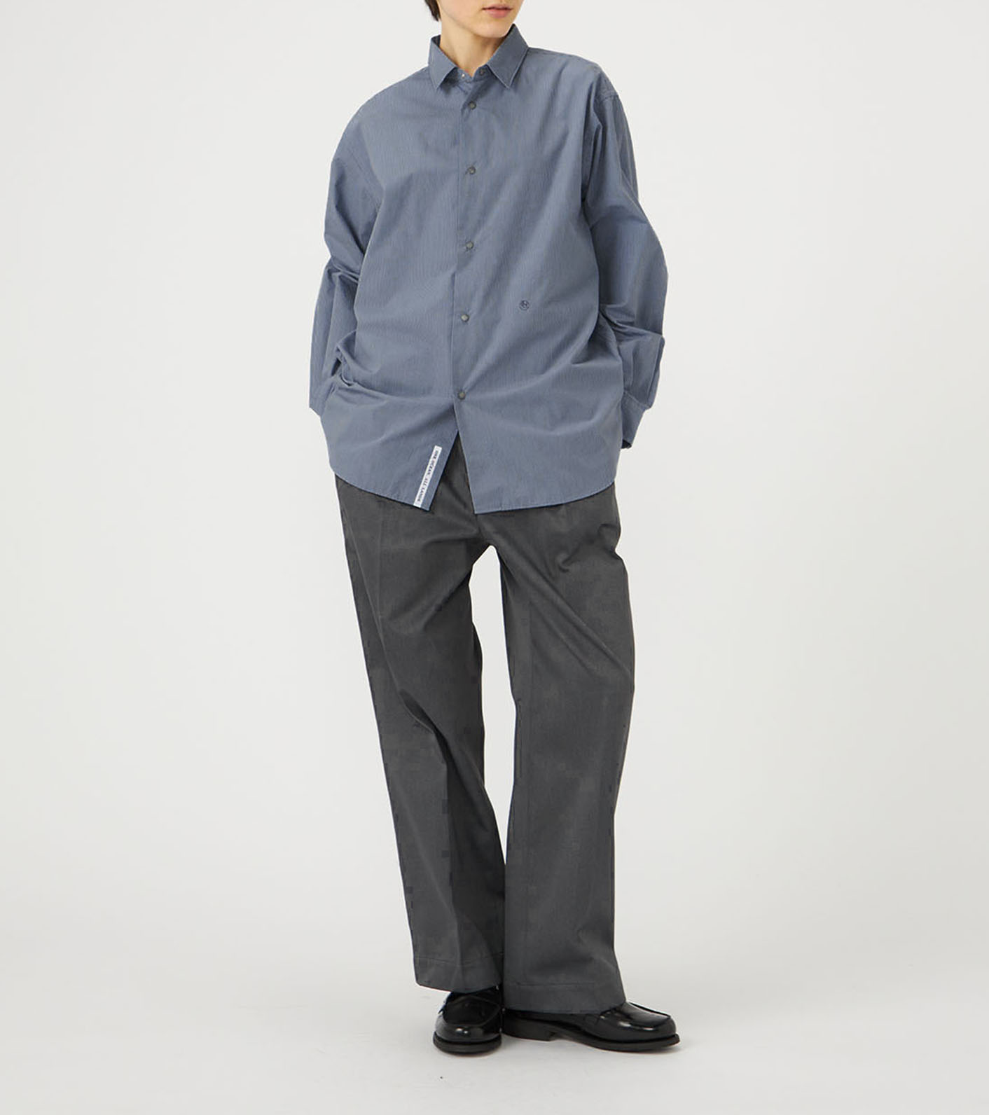 Regular Collar Striped Wind Shirt