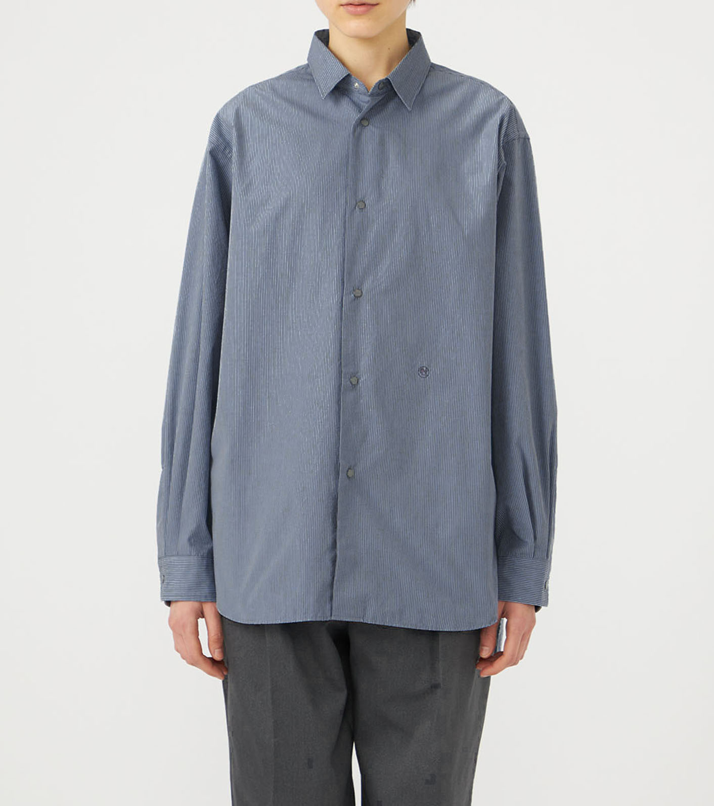 Regular Collar Striped Wind Shirt