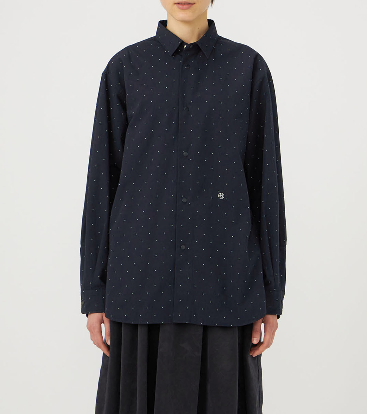 Regular Collar Dot Wind Shirt