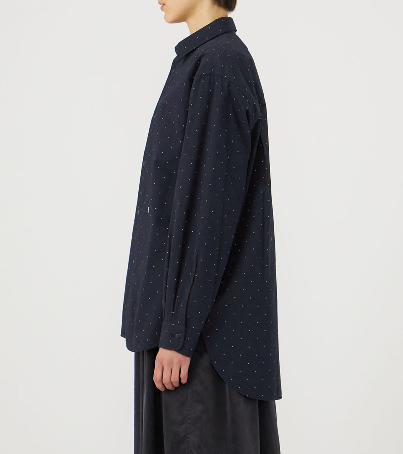 Regular Collar Dot Wind Shirt