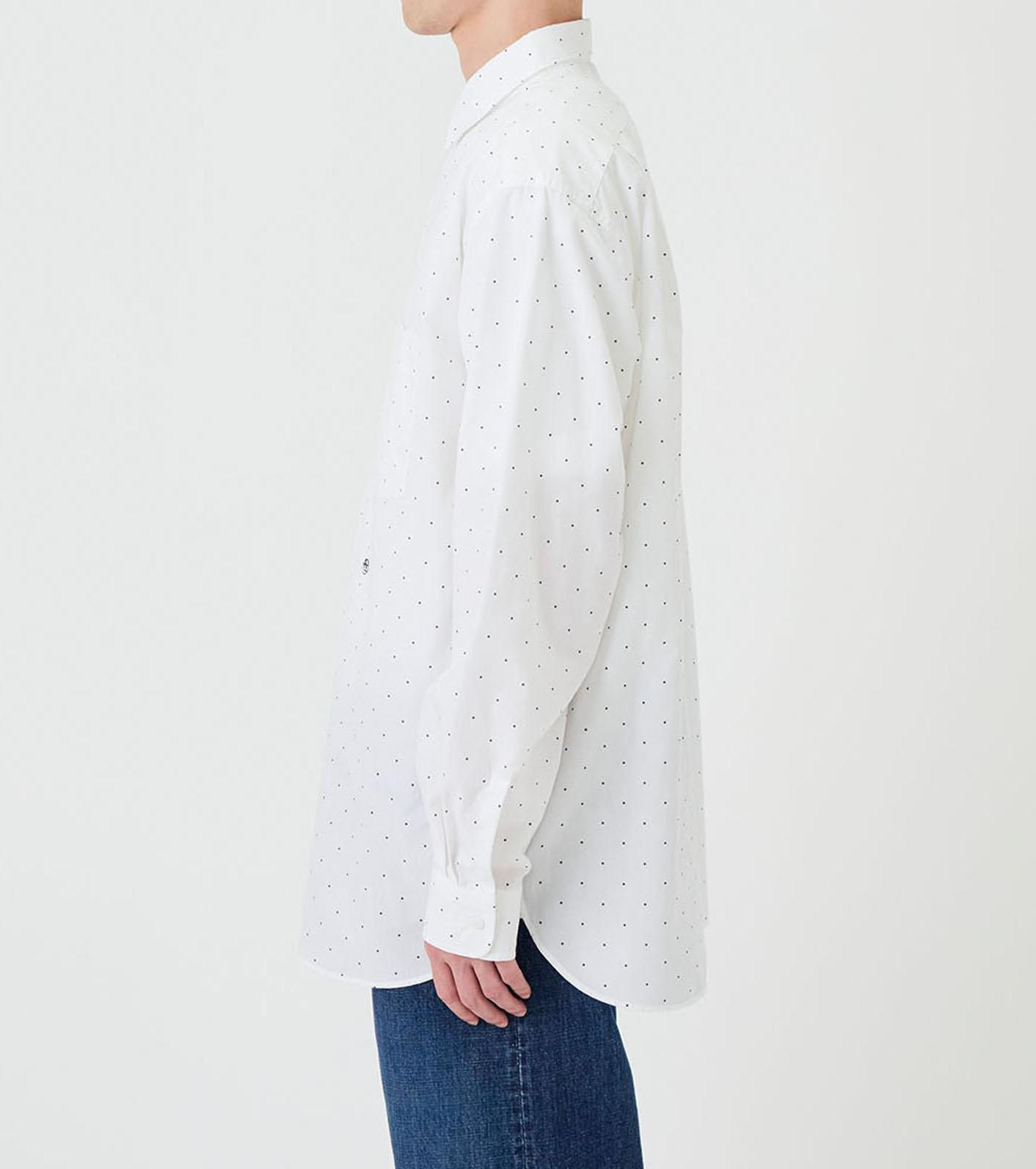 Regular Collar Dot Wind Shirt