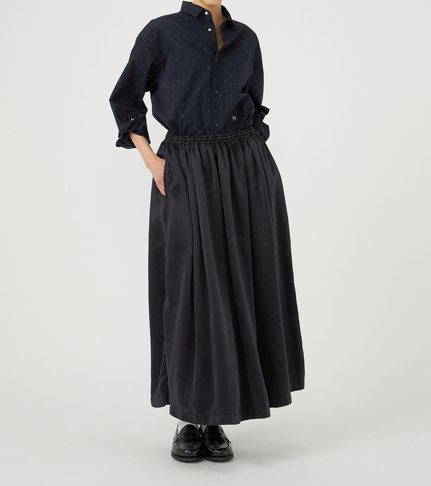 Regular Collar Dot Wind Shirt