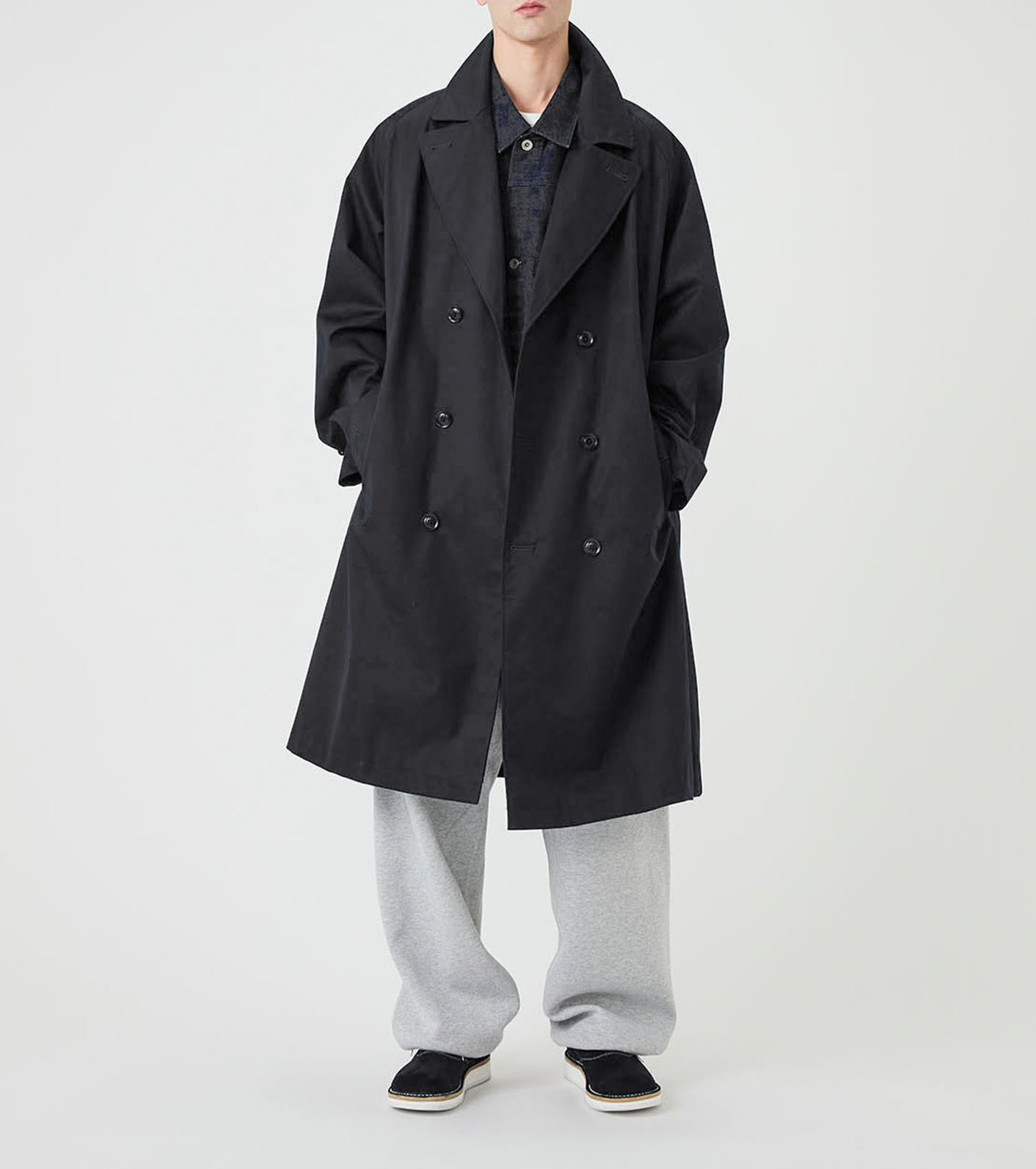 2L Cotton GORE-TEX Double Breasted Coat