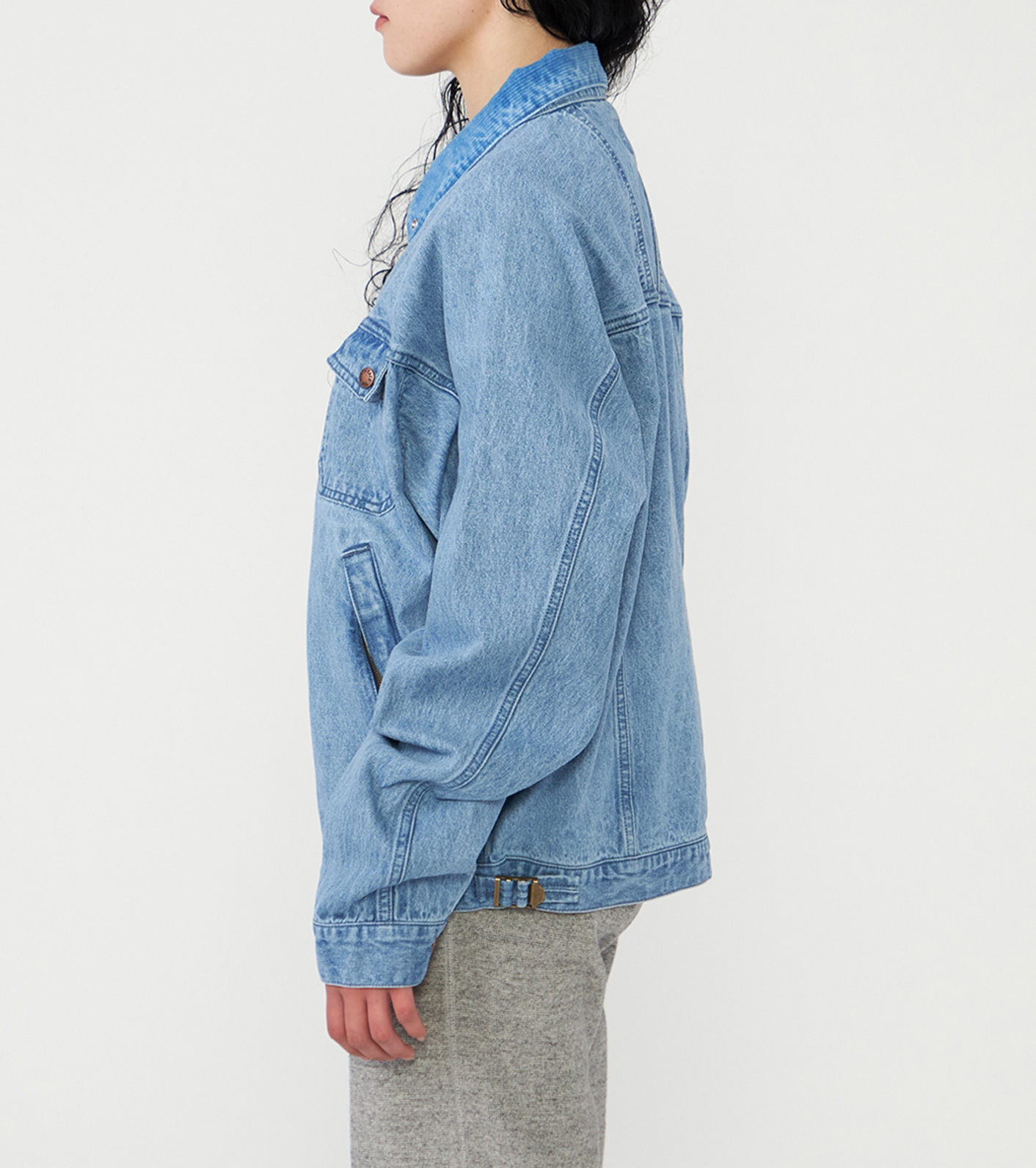 Linen Cotton Denim Field Jacket