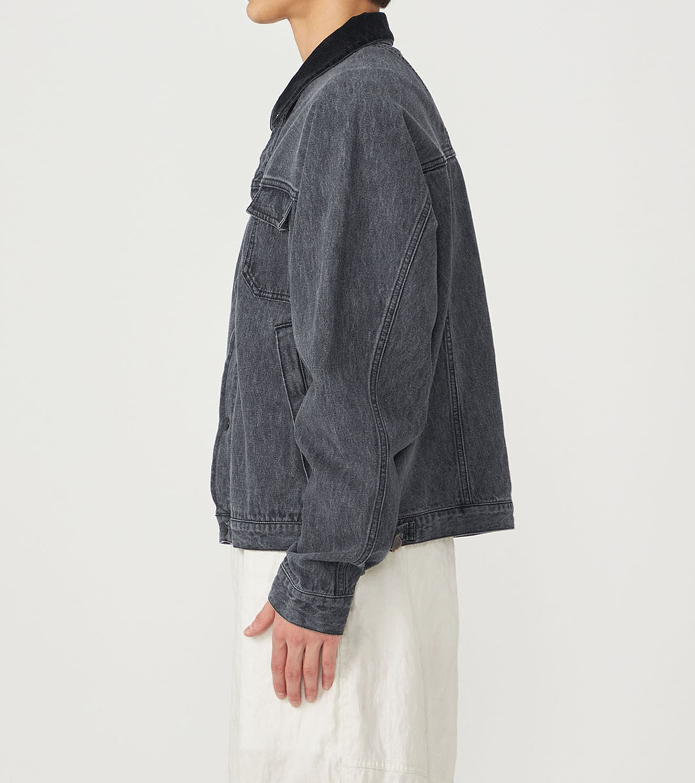 Linen Cotton Denim Field Jacket