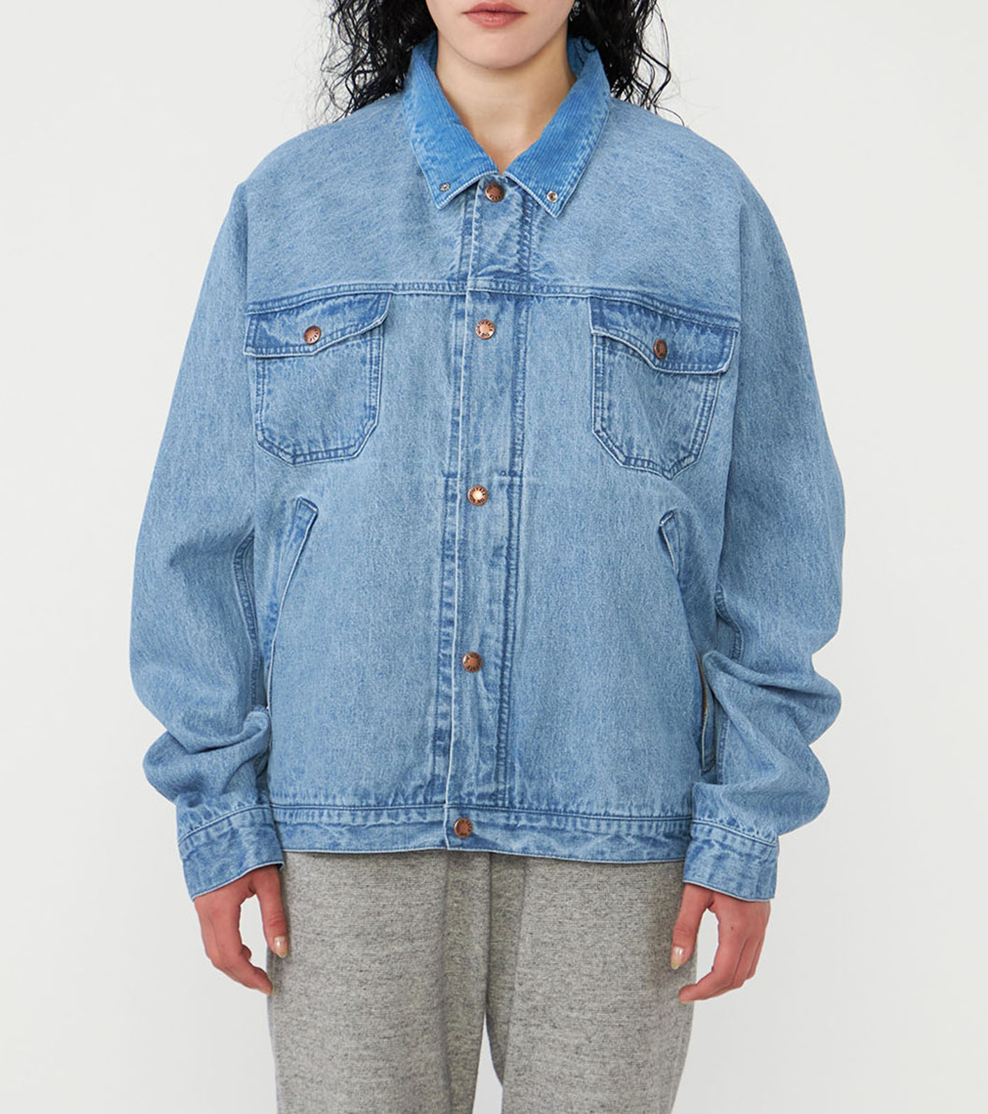 Linen Cotton Denim Field Jacket