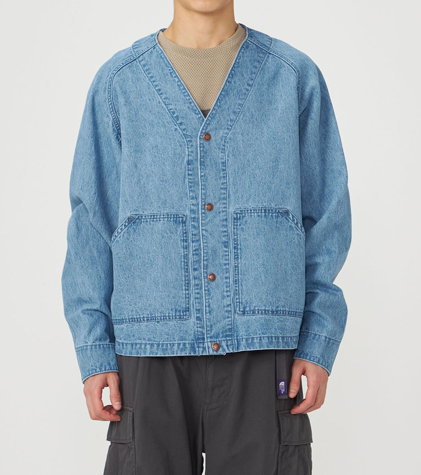 Linen Cotton Denim Field Cardigan