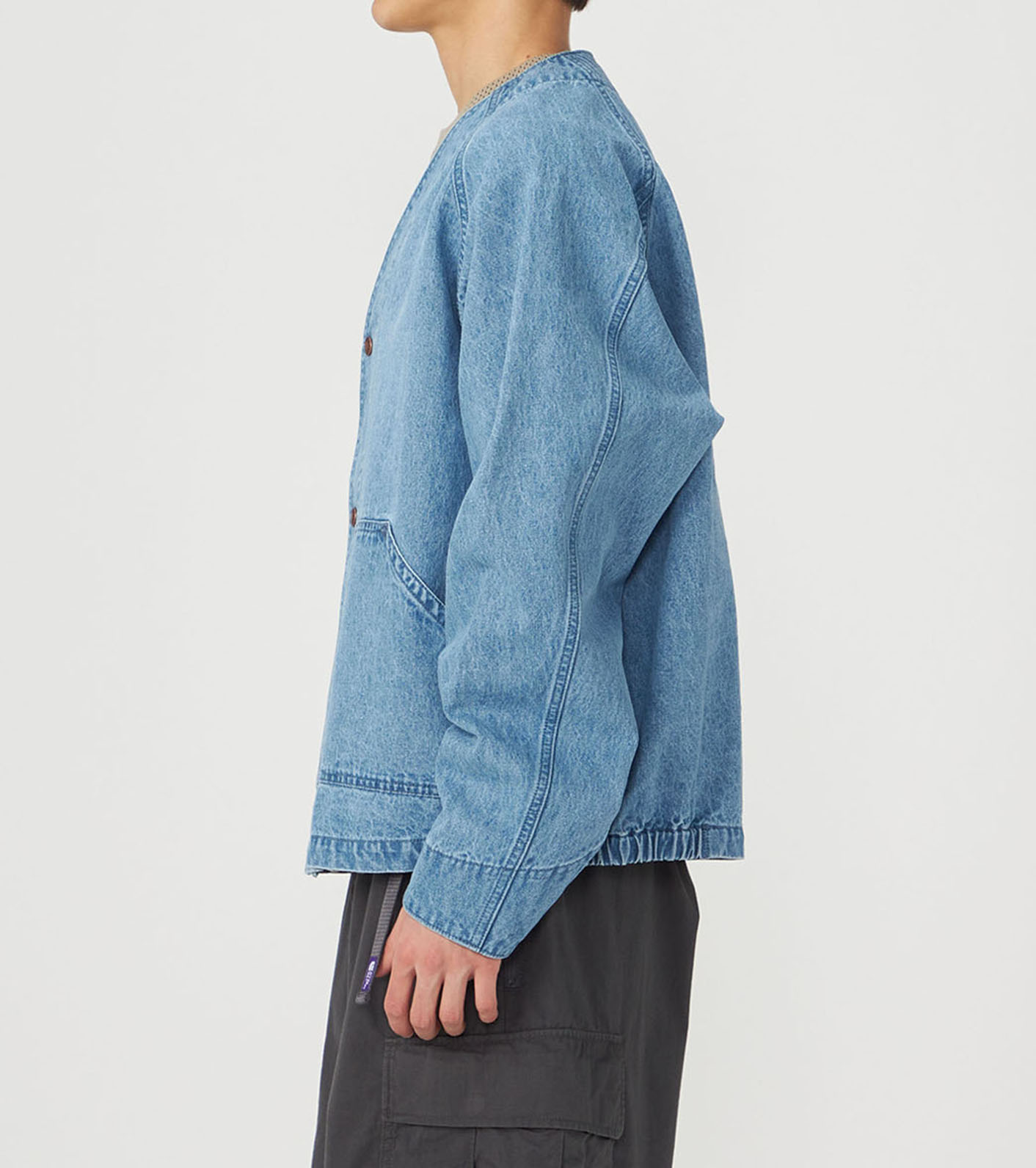 Linen Cotton Denim Field Cardigan