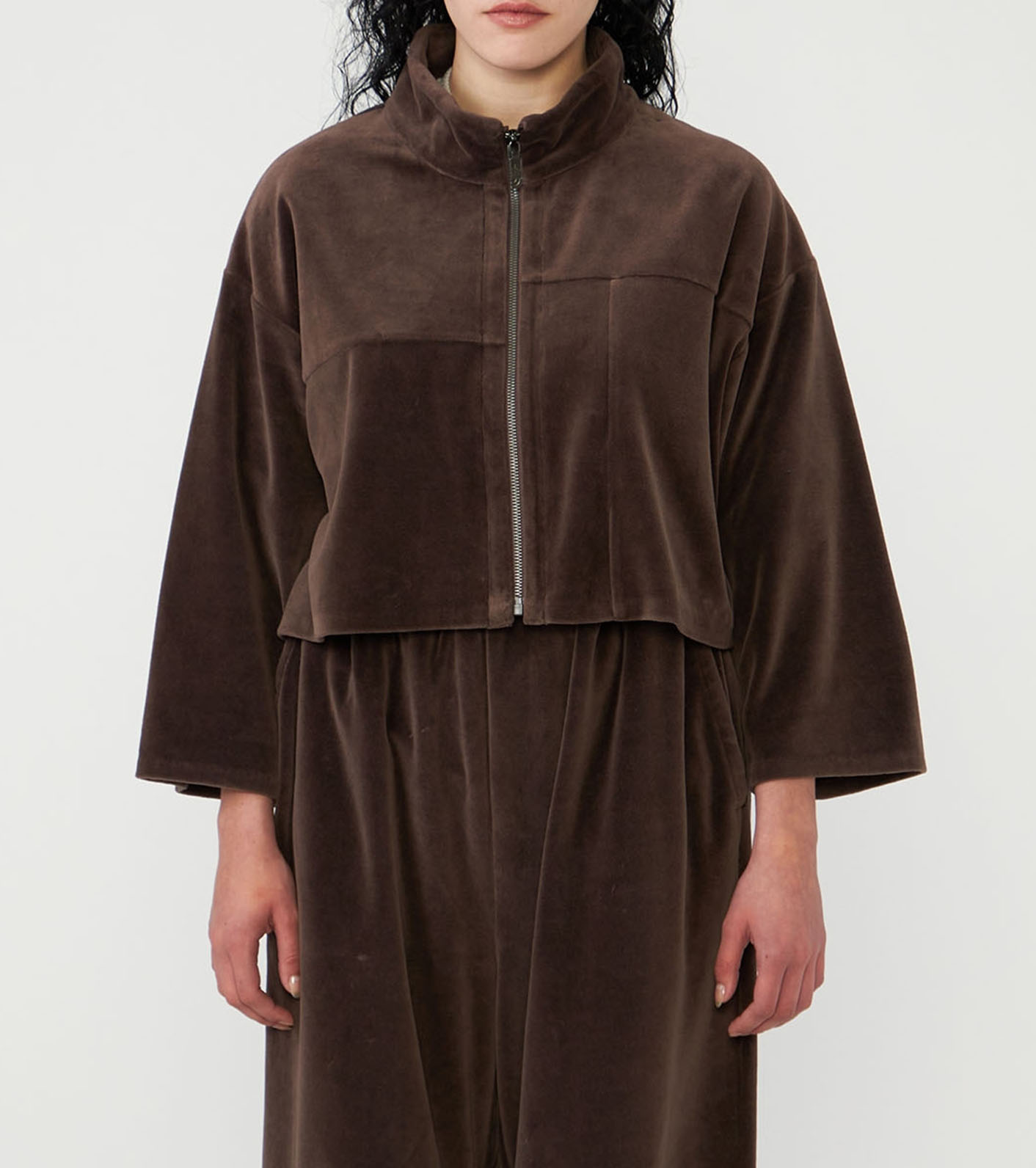 Field Velour Cropped Jacket