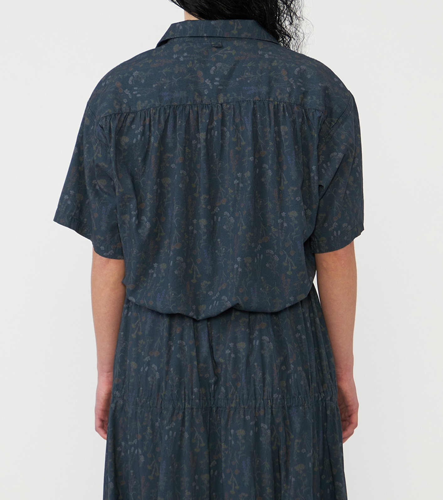 Flower Printed Cropped Shirt