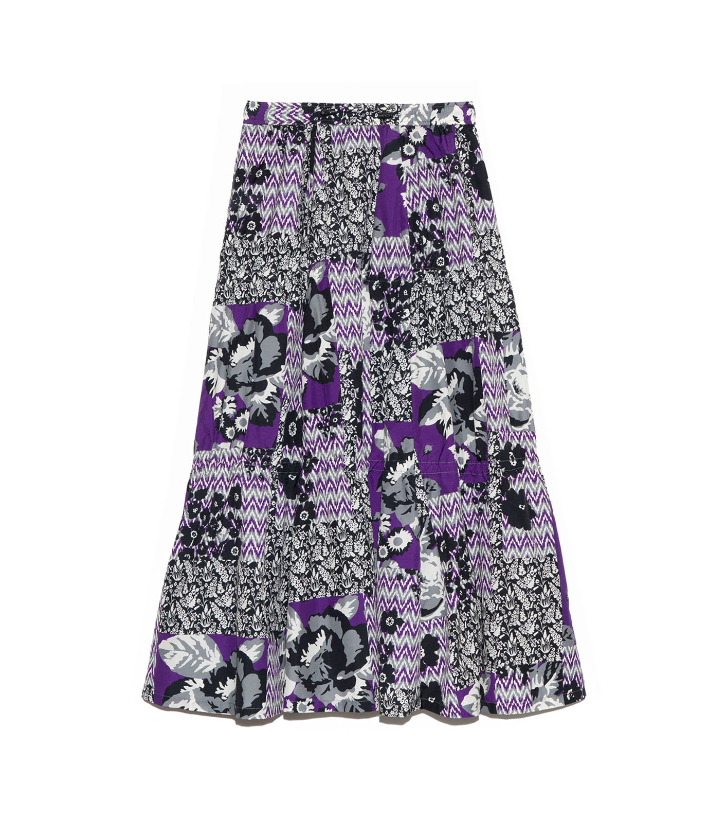 Flower Printed Field Tiered Skirt