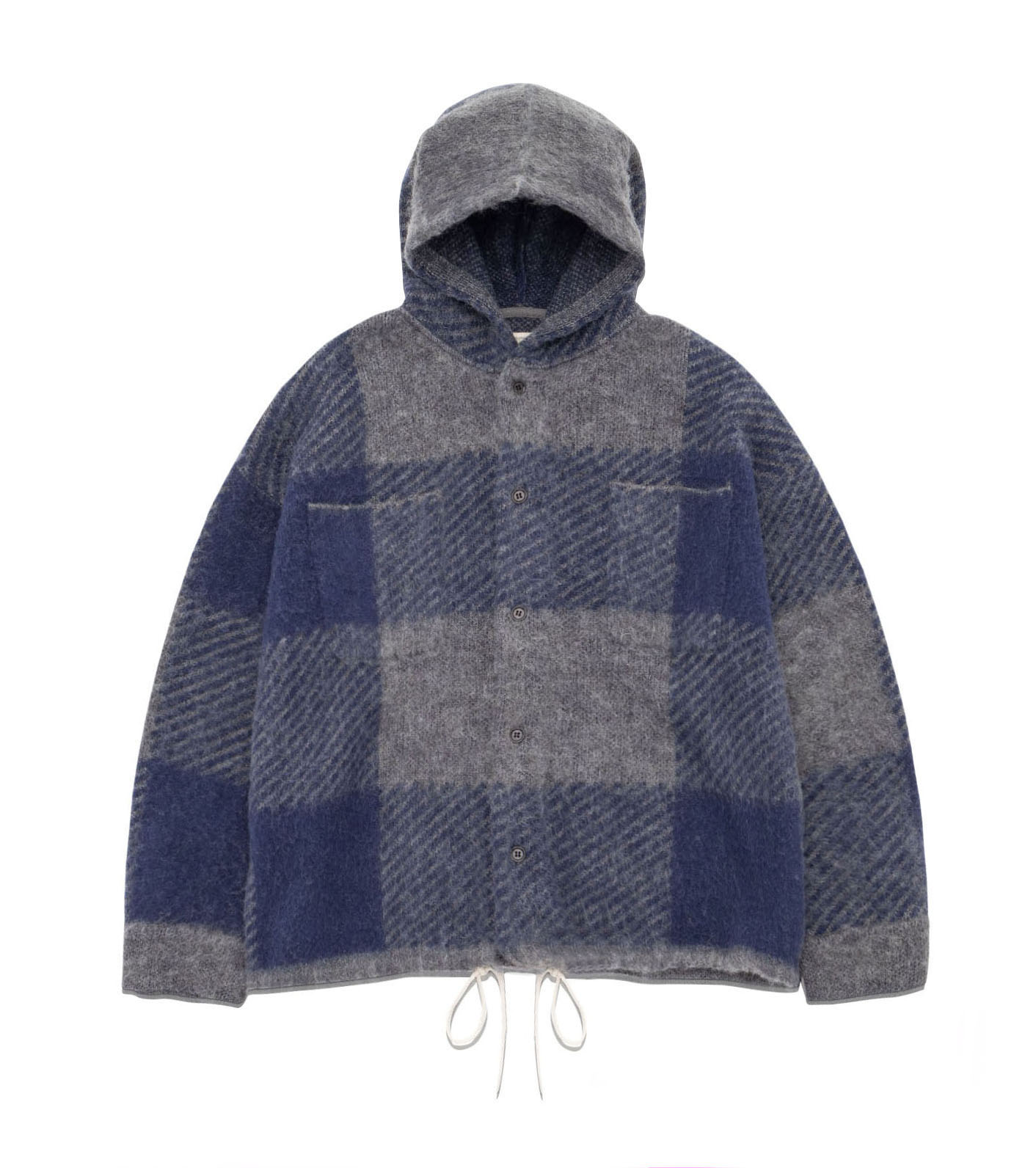 Mohair Hooded Shirt Jacket