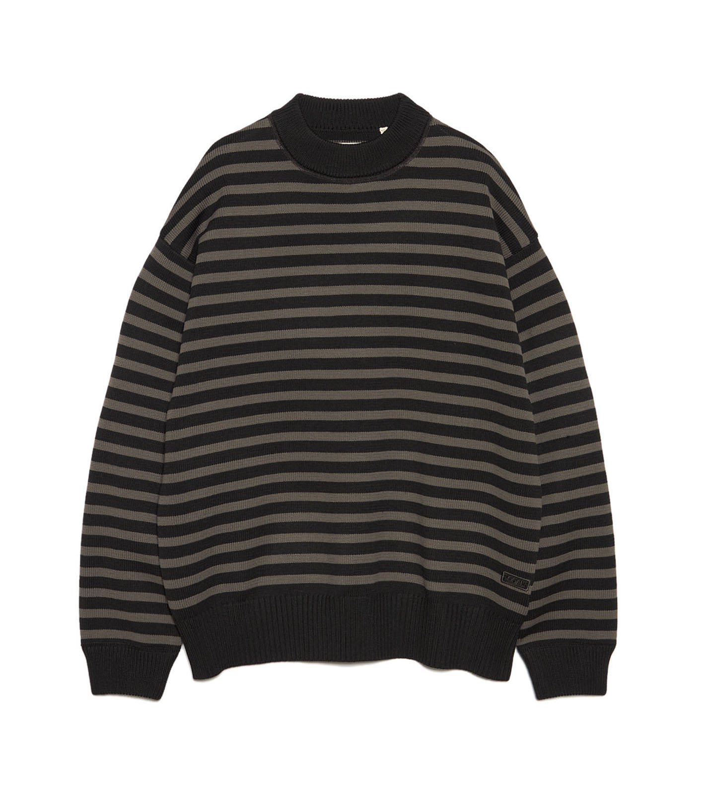 Mock Neck Stripe Sweater