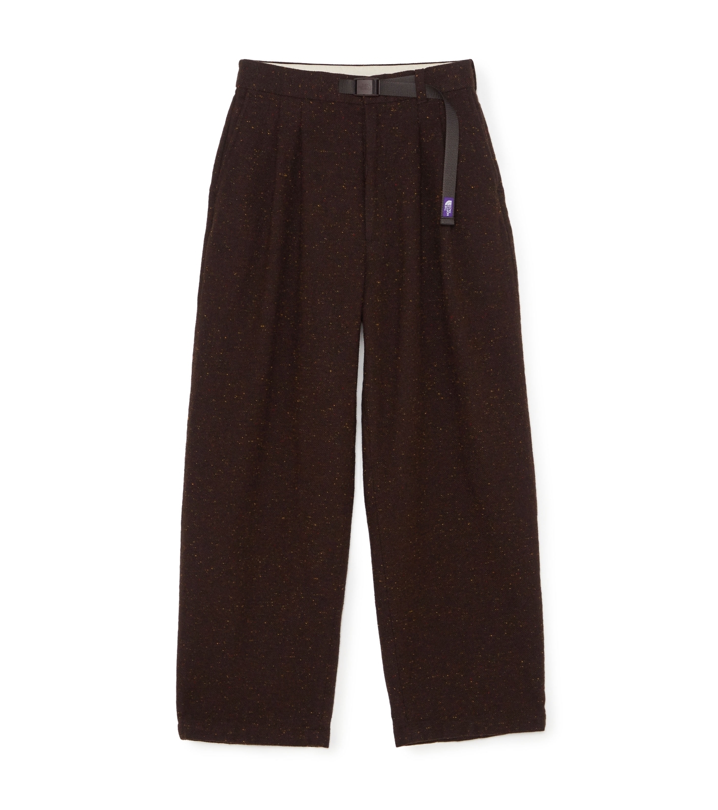Cotton Wool Color Nep Field Tuck Pants
