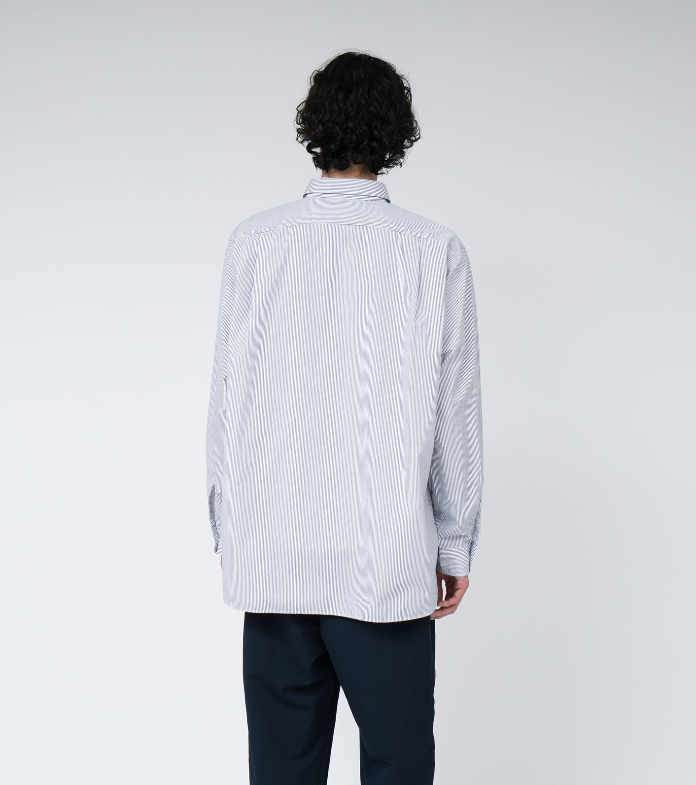 Regular Collar Stripe Wind Shirt