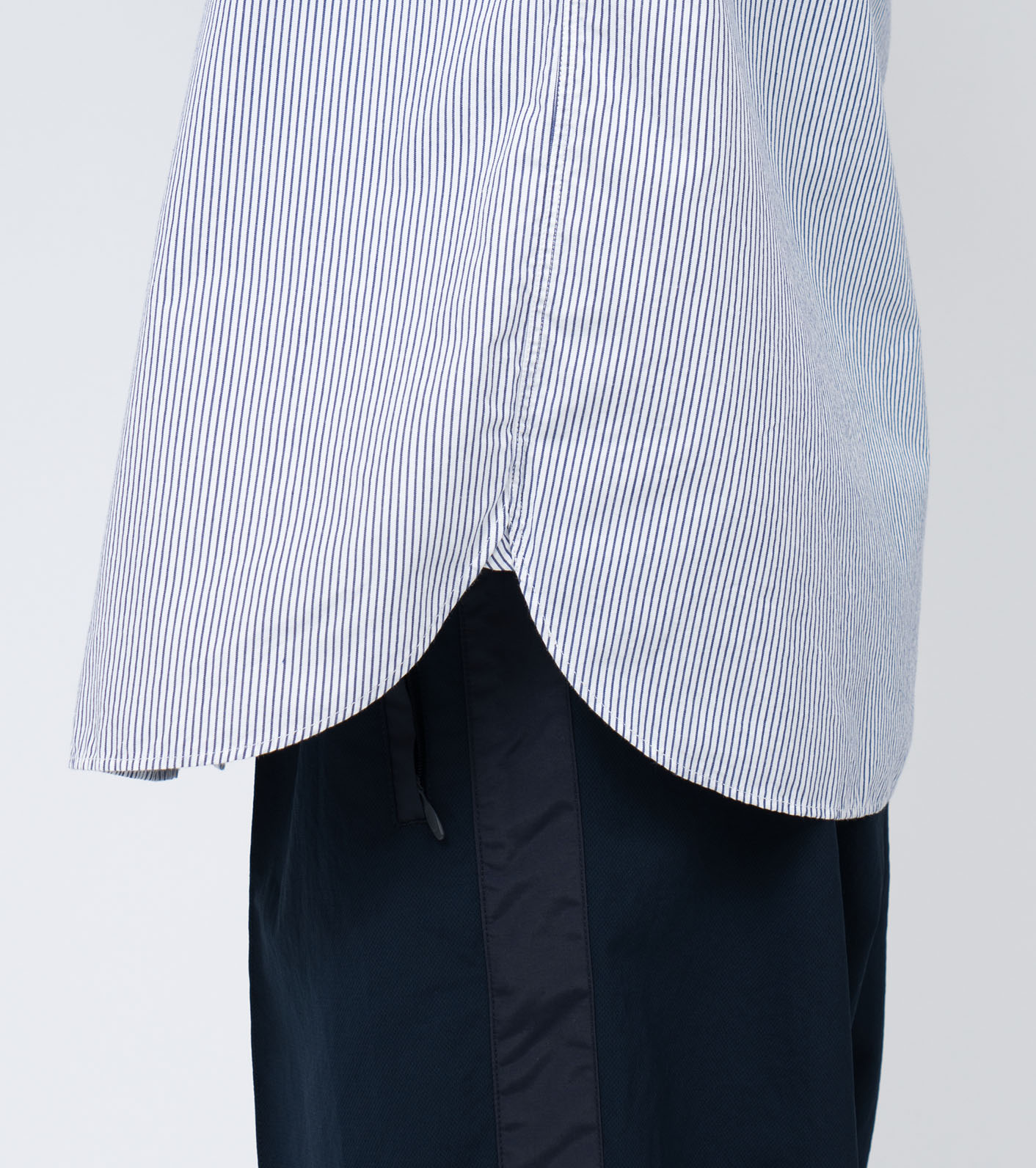 Regular Collar Stripe Wind Shirt