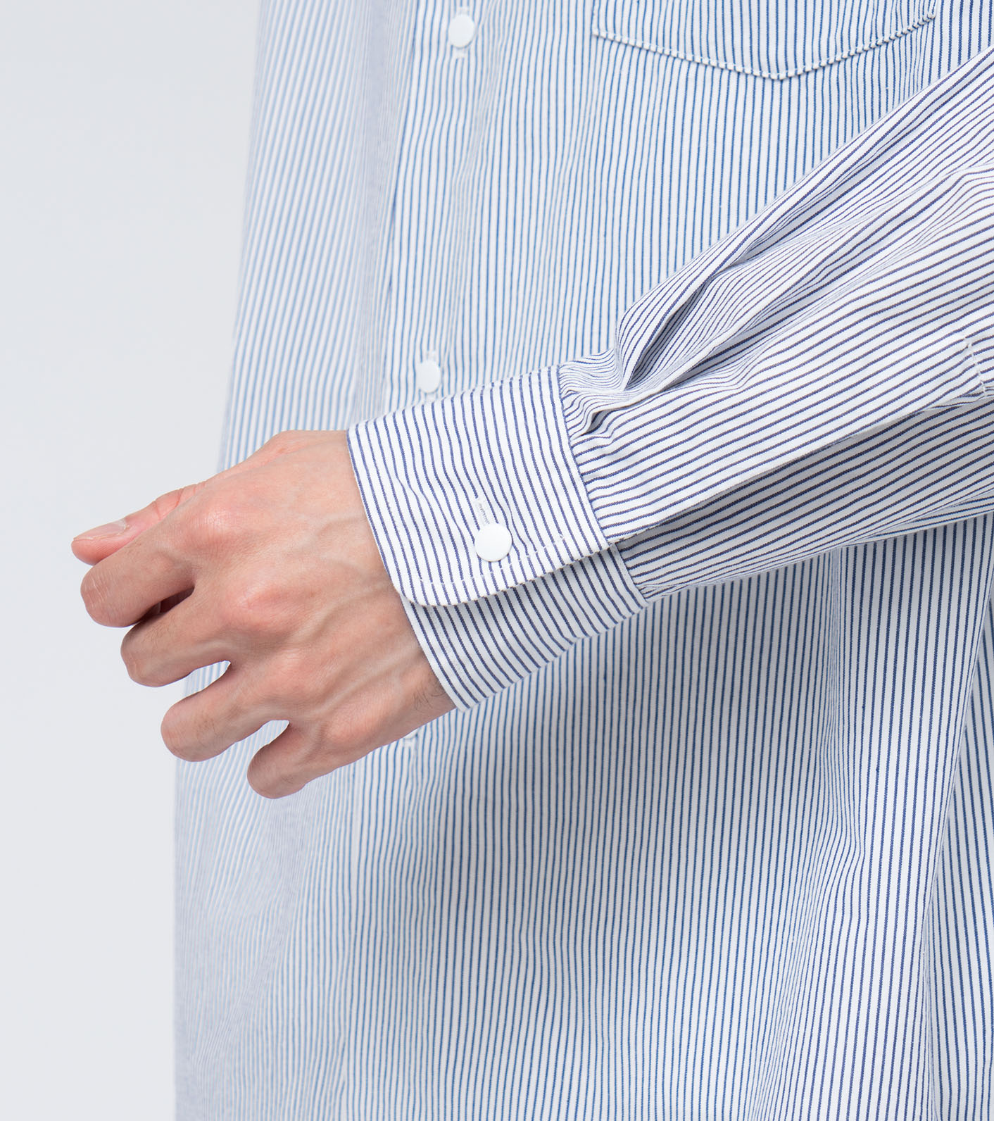Regular Collar Stripe Wind Shirt