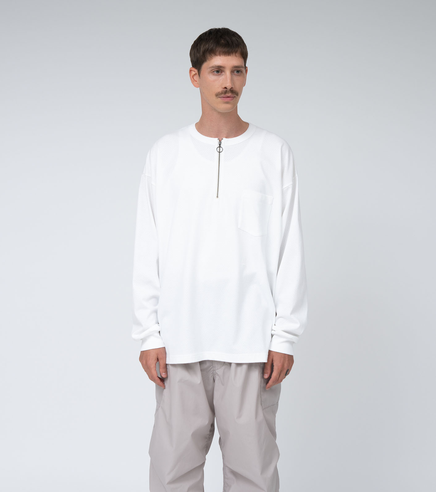 Half Zip L/S Tee