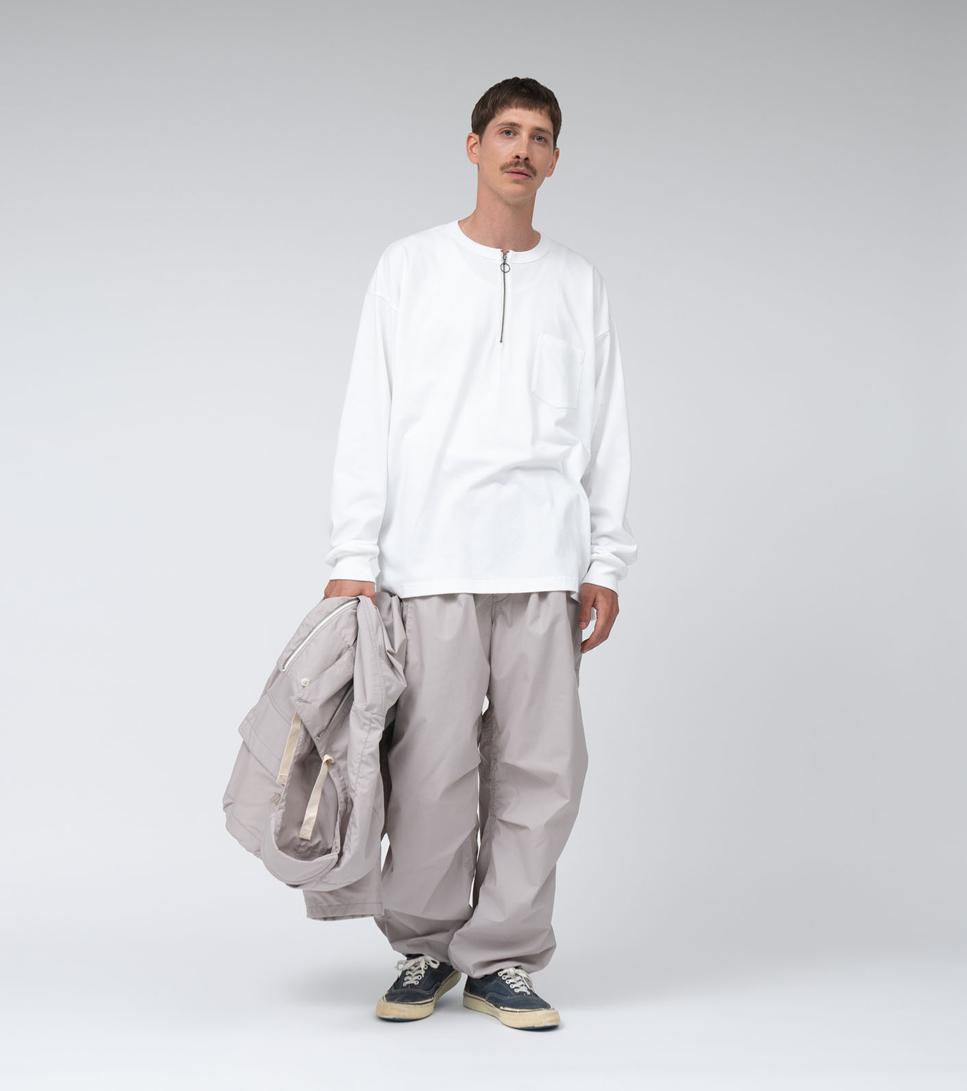 Half Zip L/S Tee