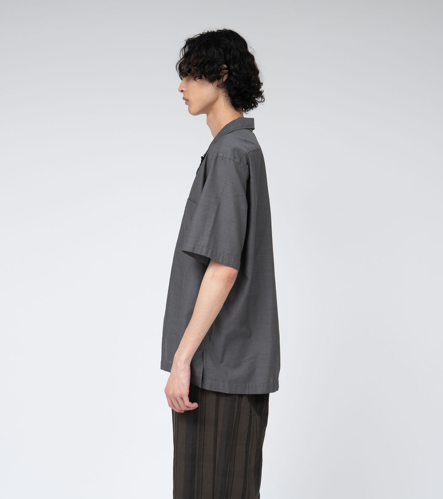 Open Collar Panama S/S Shirt