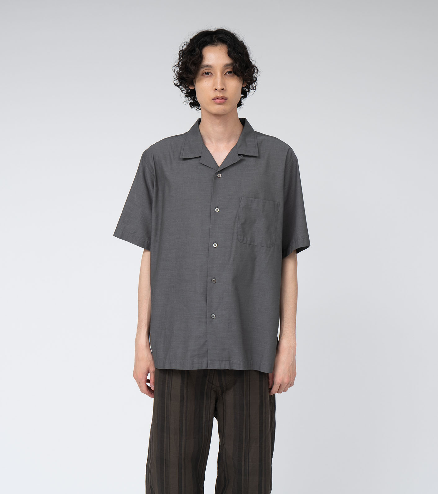 Open Collar Panama S/S Shirt