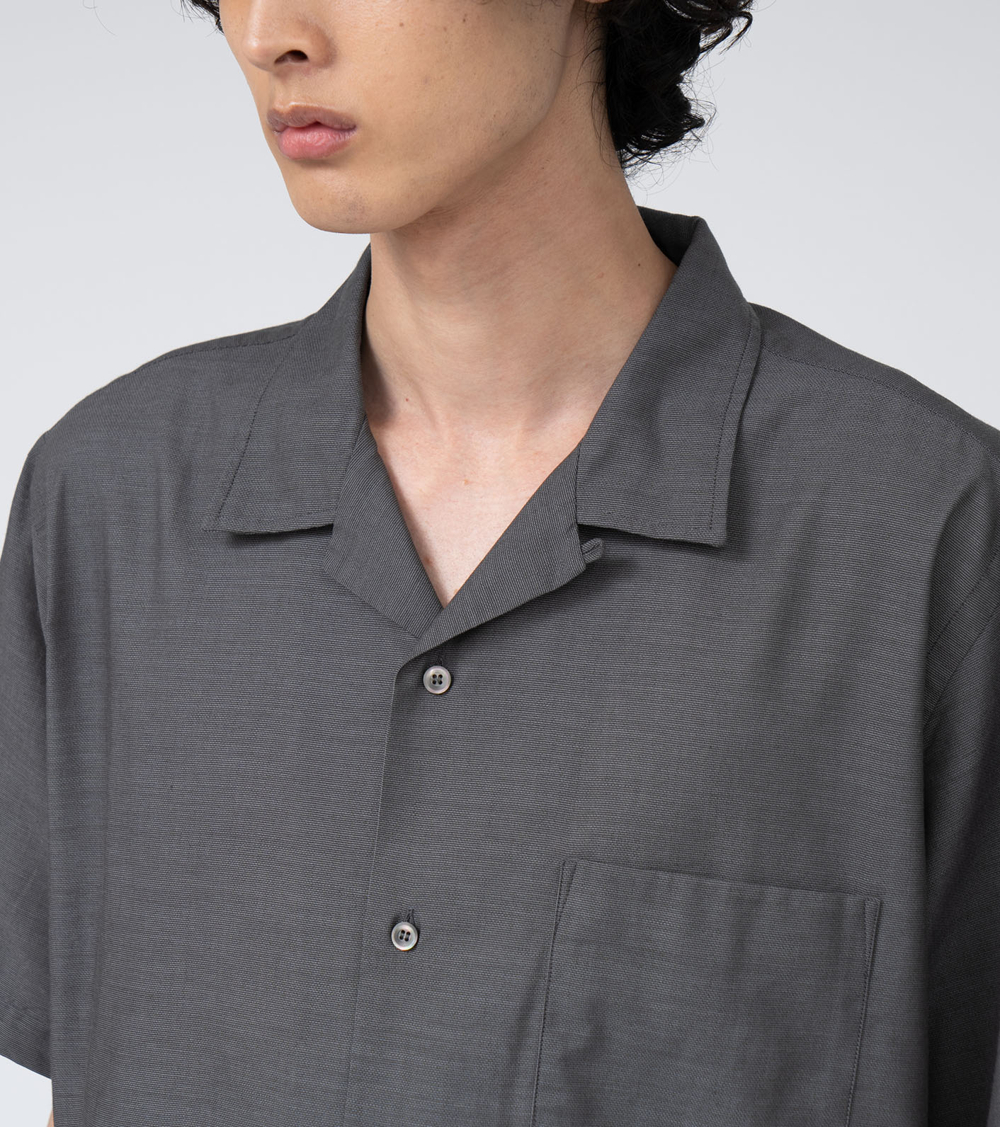 Open Collar Panama S/S Shirt