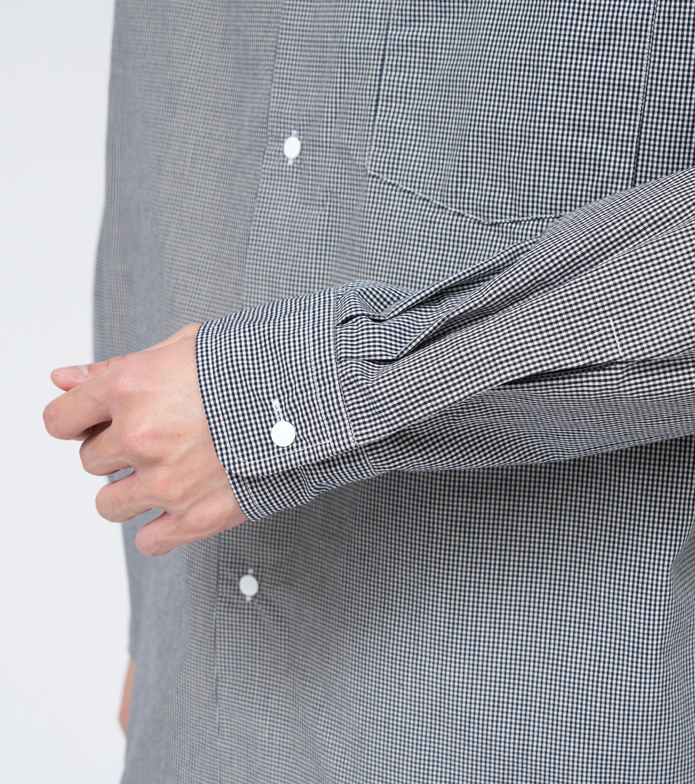 Regular Collar Gingham Check Wind Shirt