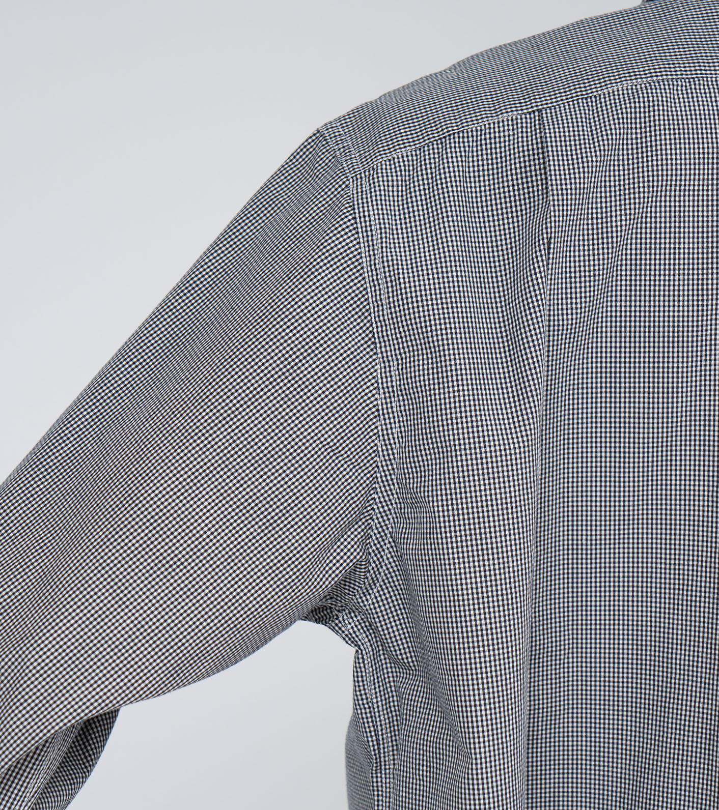 Regular Collar Gingham Check Wind Shirt
