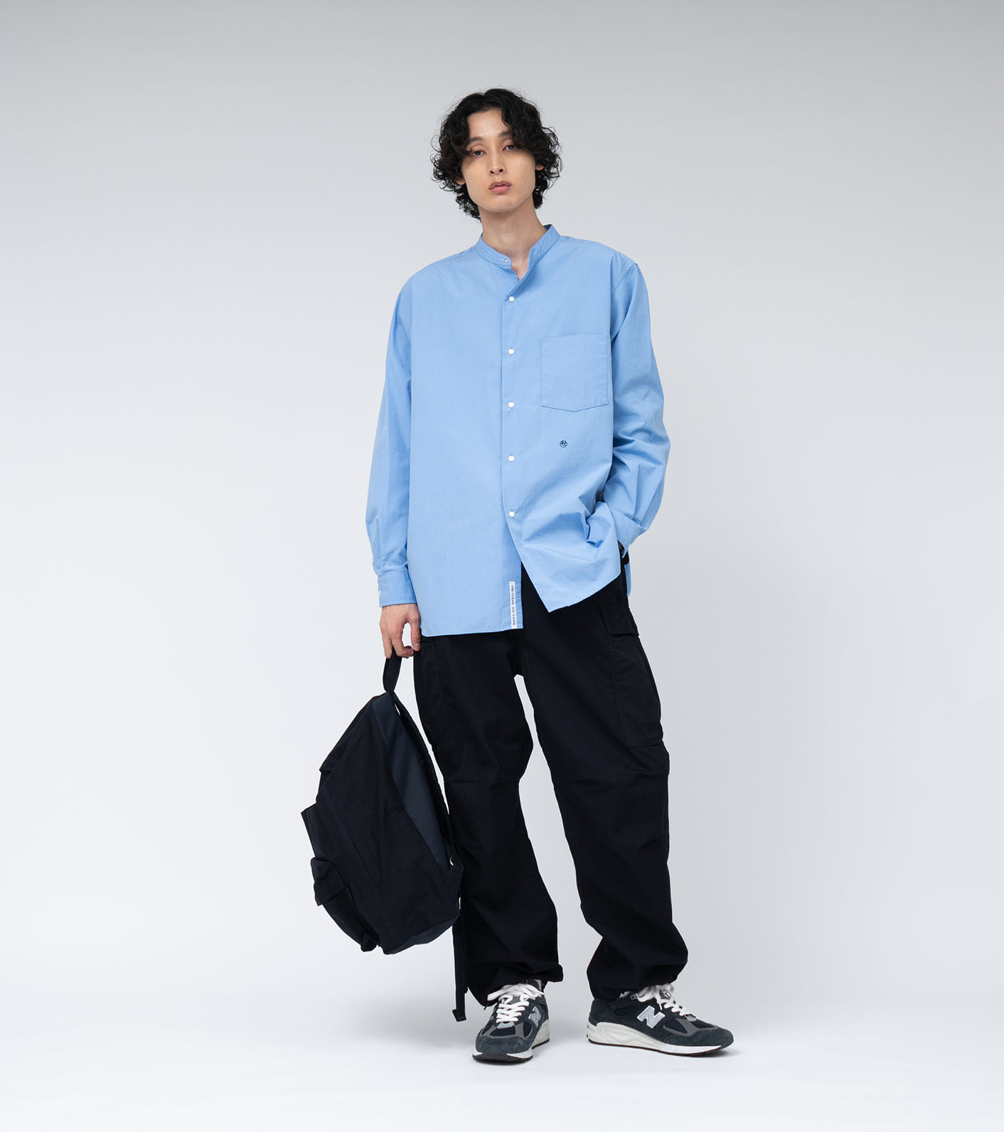 Band Collar Wind Shirt